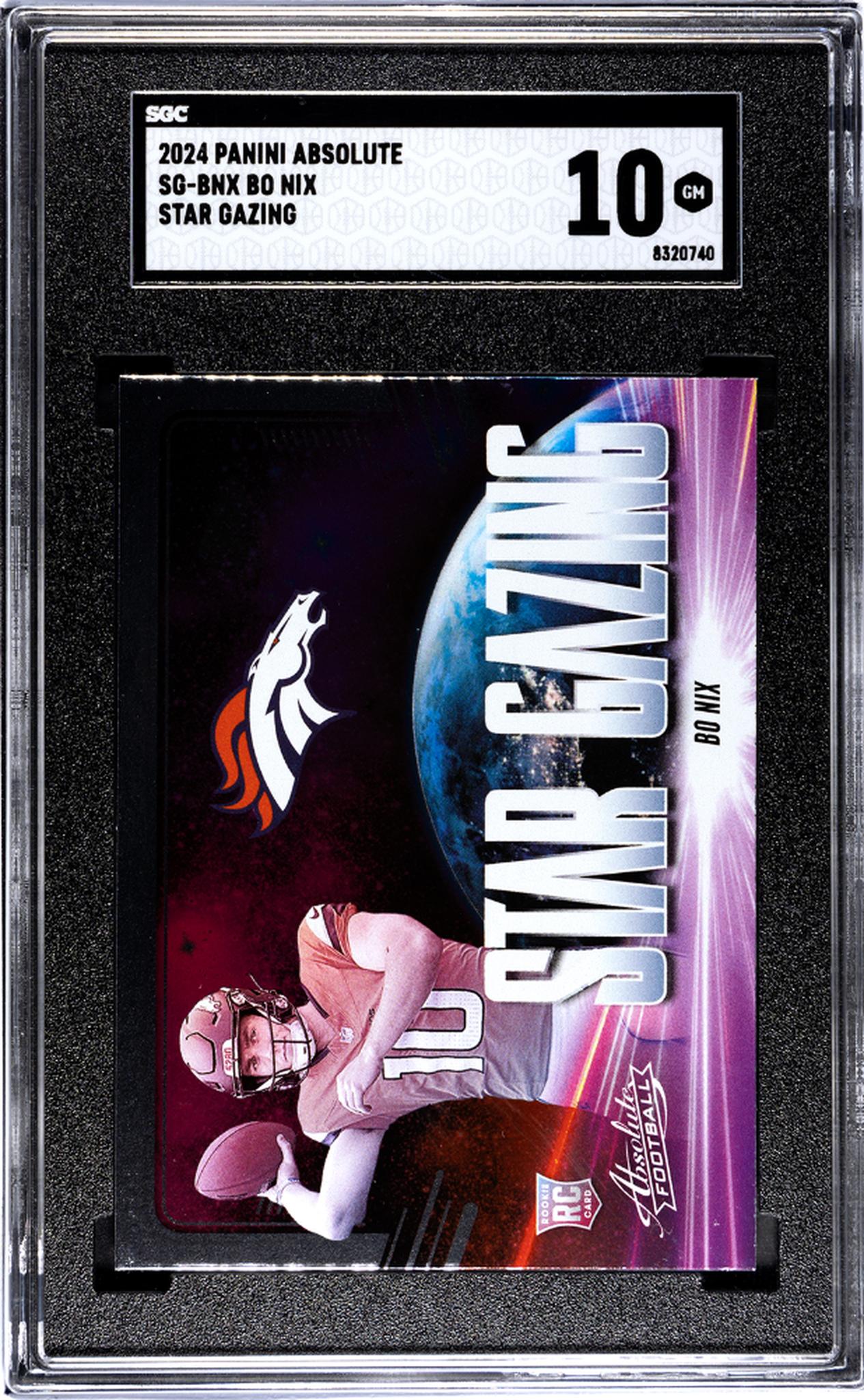 2024 Panini Absolute #SG-BNX Bo Nix Star Gazing SGC 10
