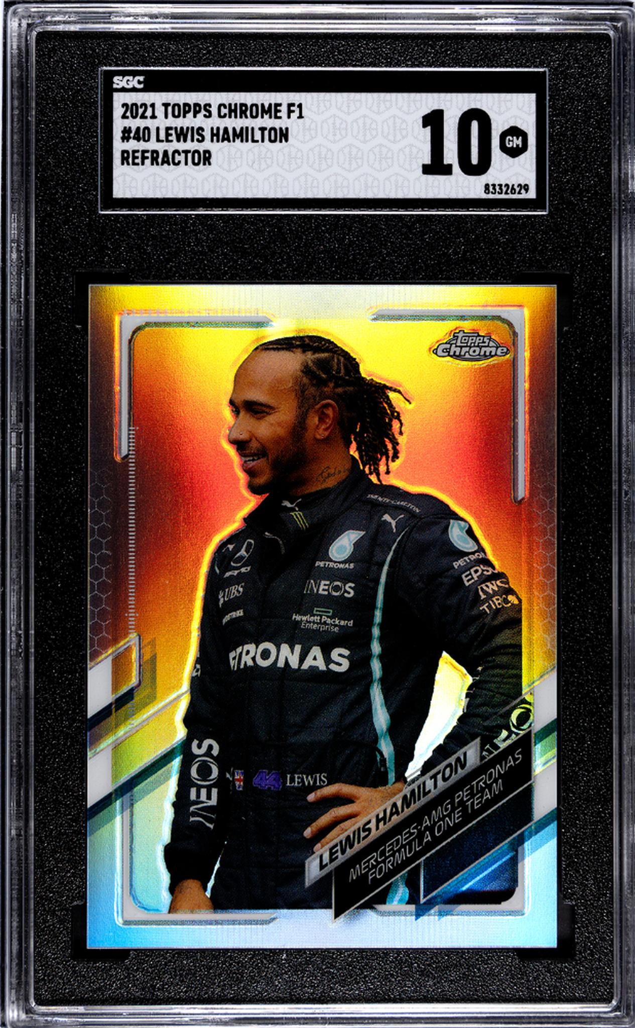 2021 Topps Chrome F1 #40 Lewis Hamilton Ref. SGC 10