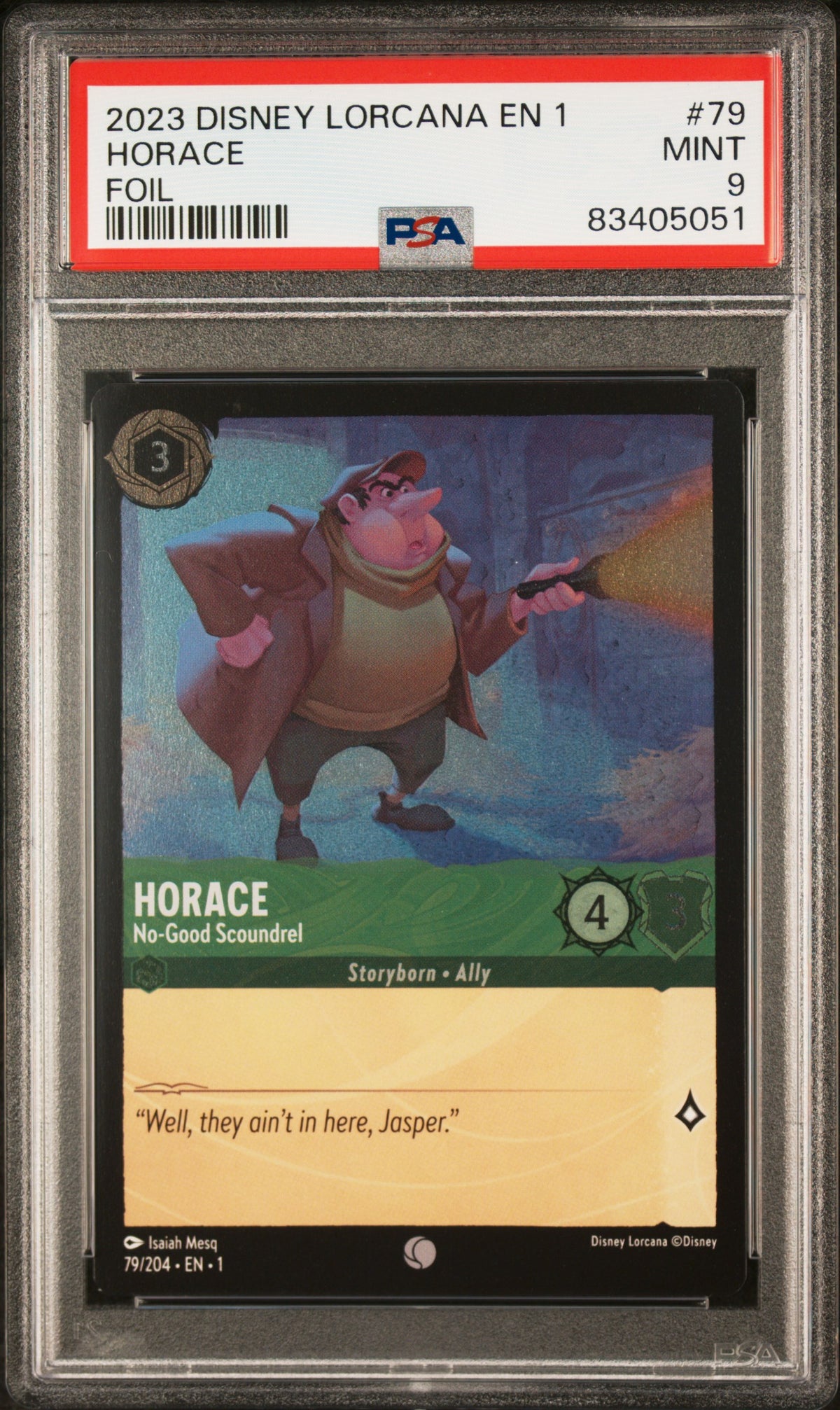 2023 Disney Lorcana the First Chapter Foil Horace #79 PSA 9