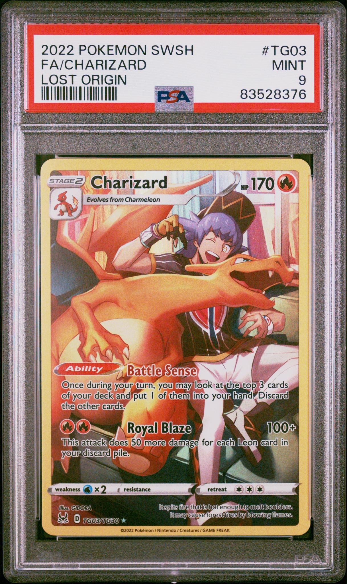 2022 SWSH #TG03 Charizard Lost Origin PSA 9