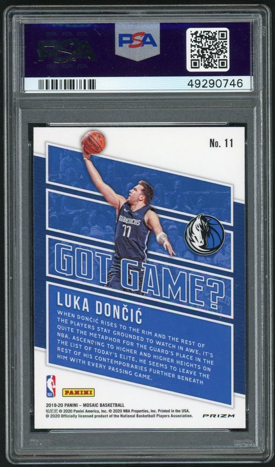 2019 Panini Mosaic Got Game? Mosaic Luka Doncic #11 PSA 10