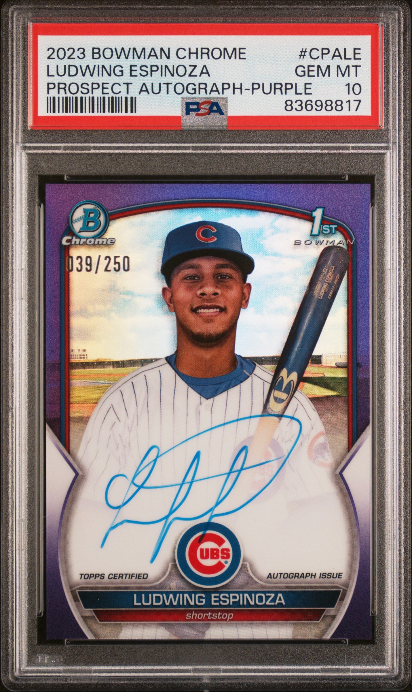2023 Bowman Chrome Prospect Ludwig Espinoza #CPA-LE /250 PSA 10 Auto