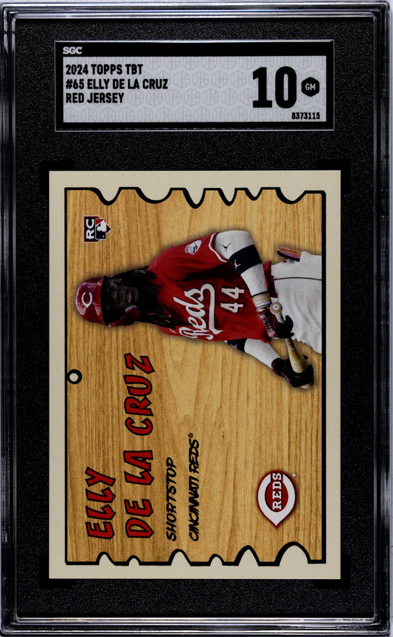 2024 Topps TBT Red Jersey Elly De La Cruz #65 RC SGC 10