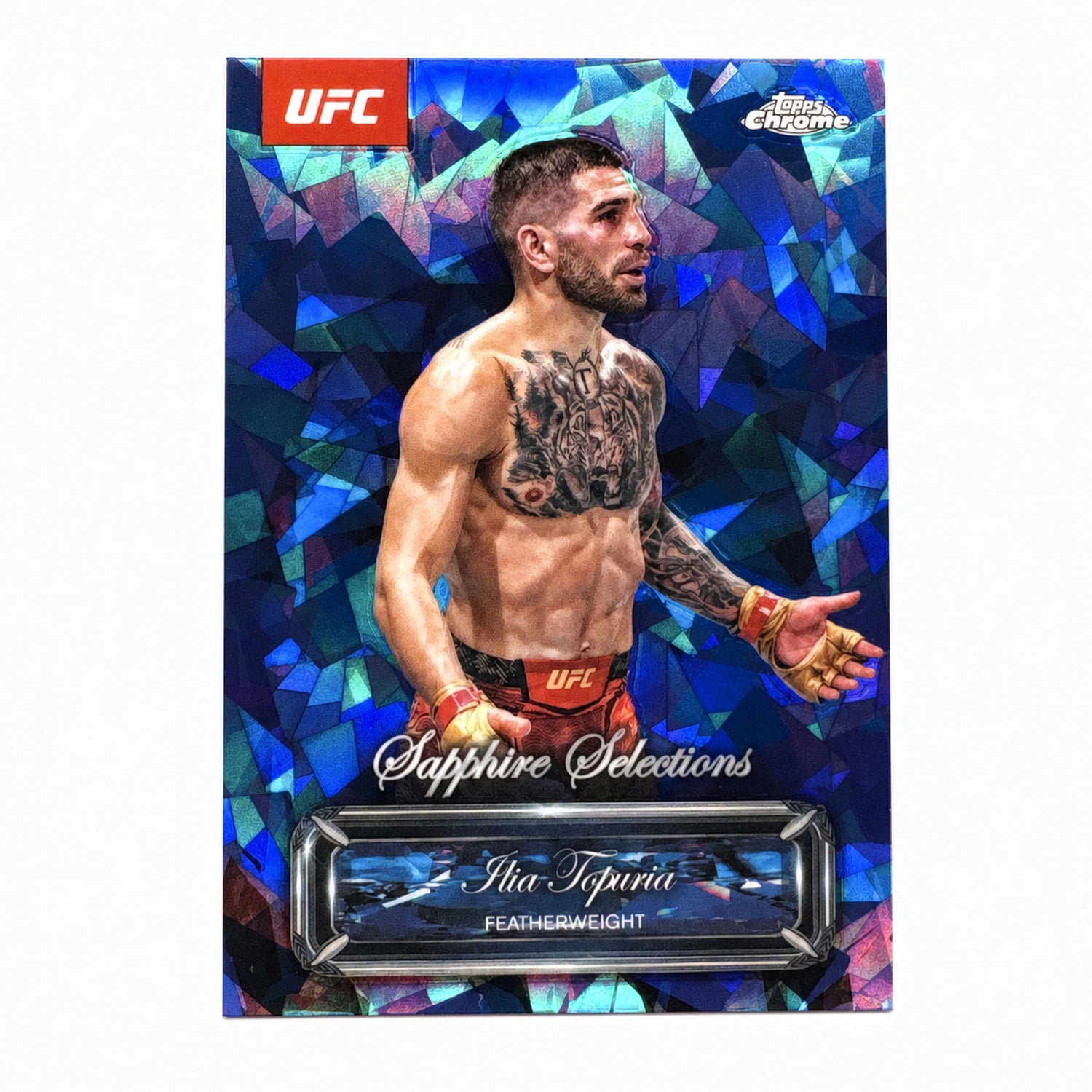 2025 Topps UFC Chrome Sapphire Selections Ilia Topuria SP