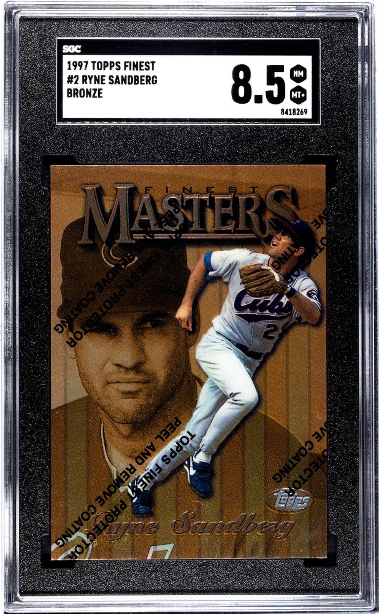 1997 Topps Finest #2 Ryne Sandberg Masters SGC 8.5