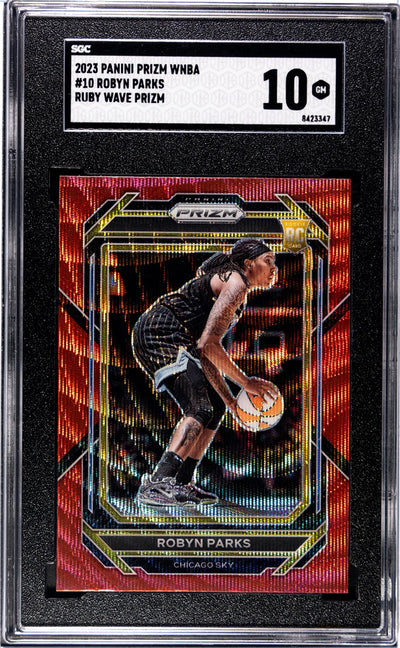 2023 Panini Prizm WNBA Robyn Parks #10 Ruby Wave SGC 10