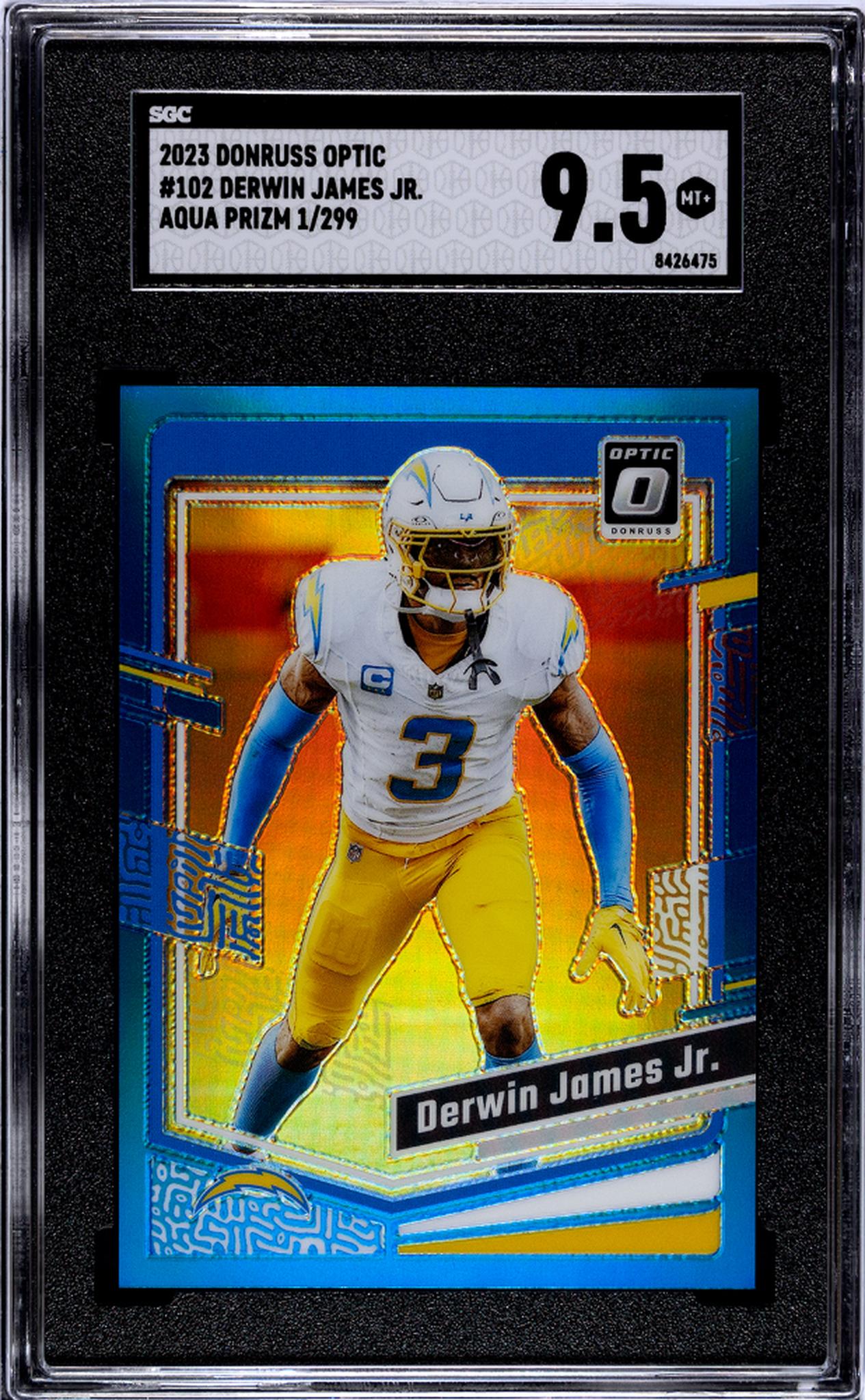 2023 Panini Donruss Optic #102 Derwin James Jr. Aqua /299 SGC 9.5