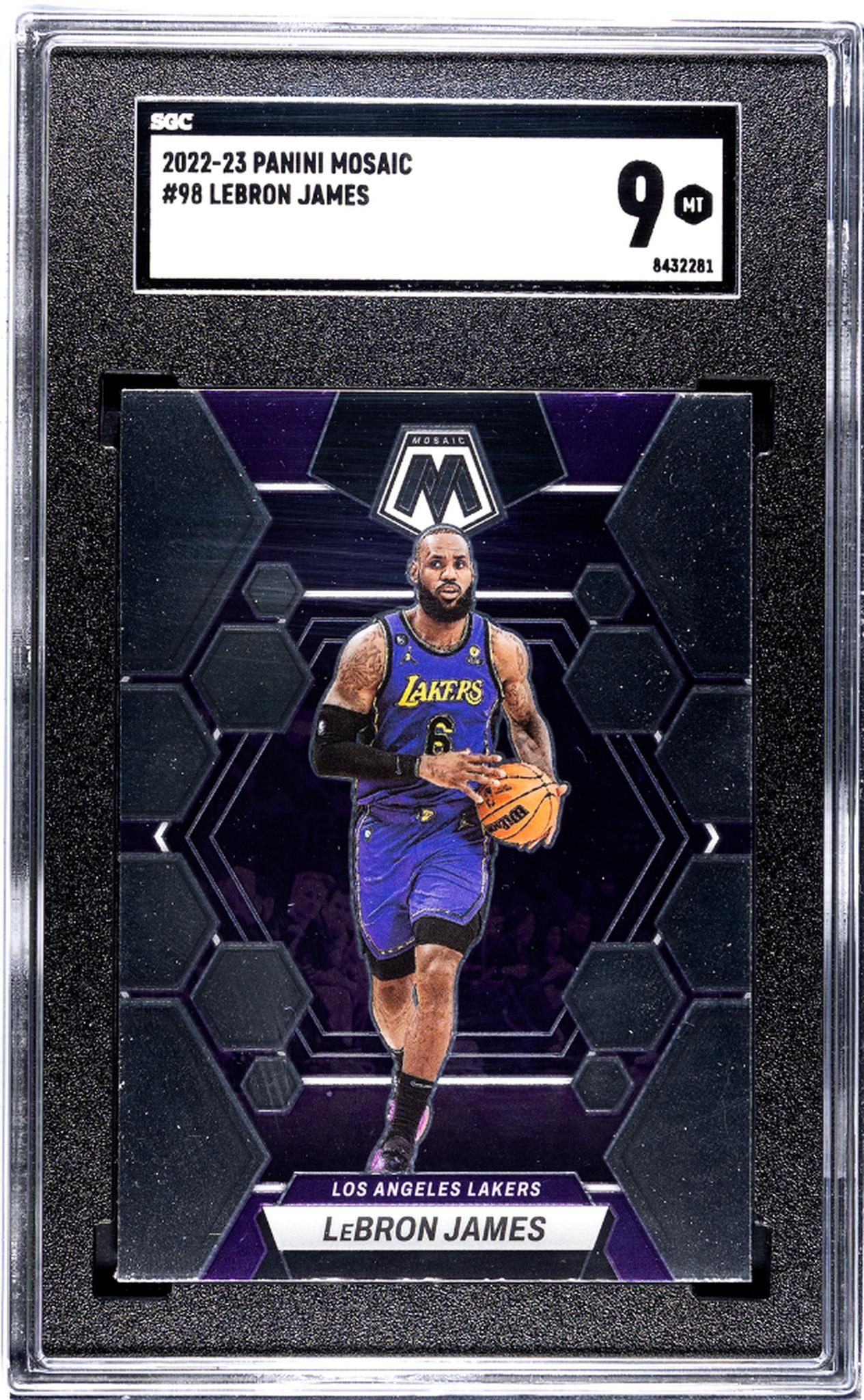 2022-23 Panini Mosaic #98 Lebron James SGC 9