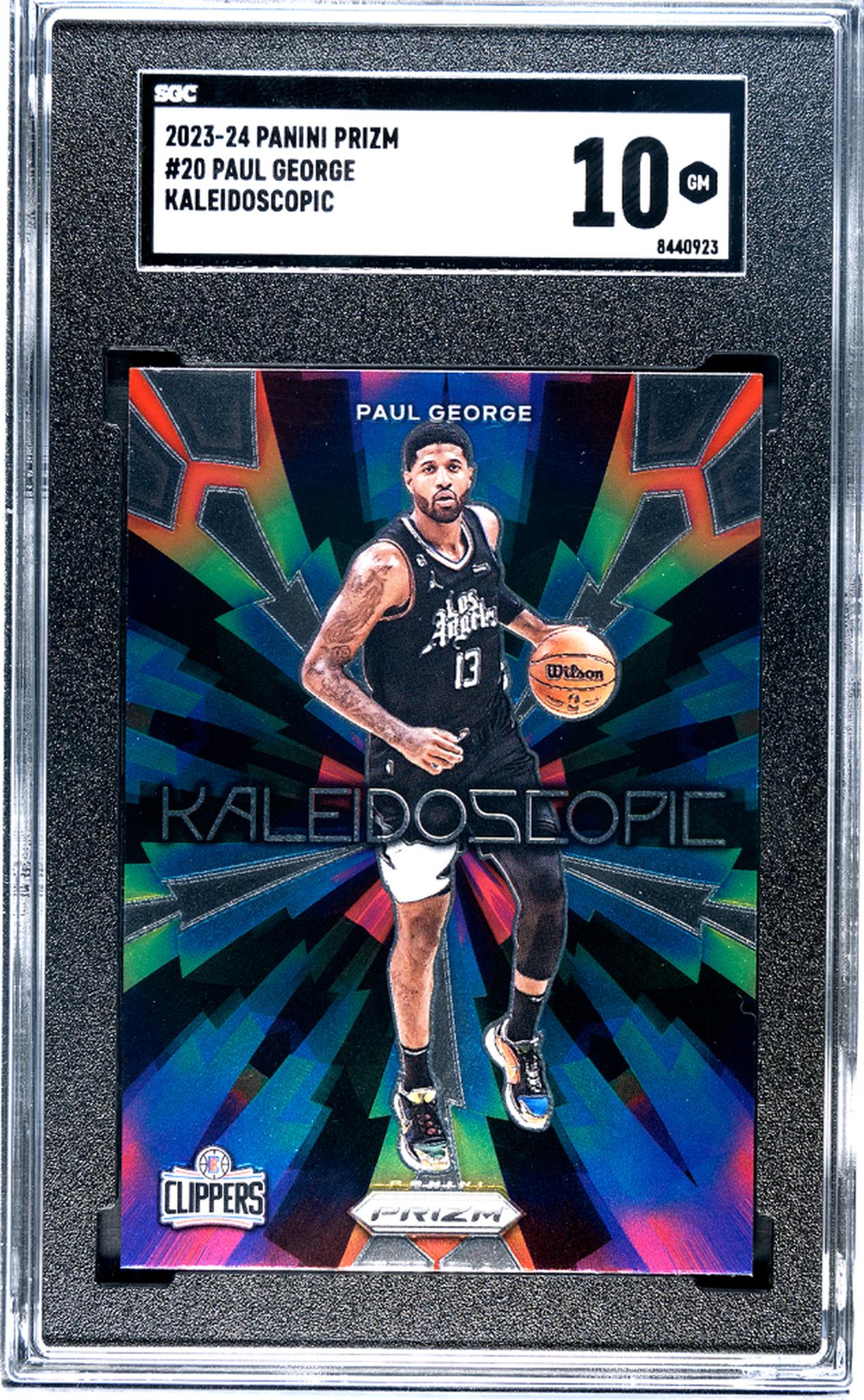 2023-24 Panini Prizm #20 Paul George Kaleidoscopic SGC 10