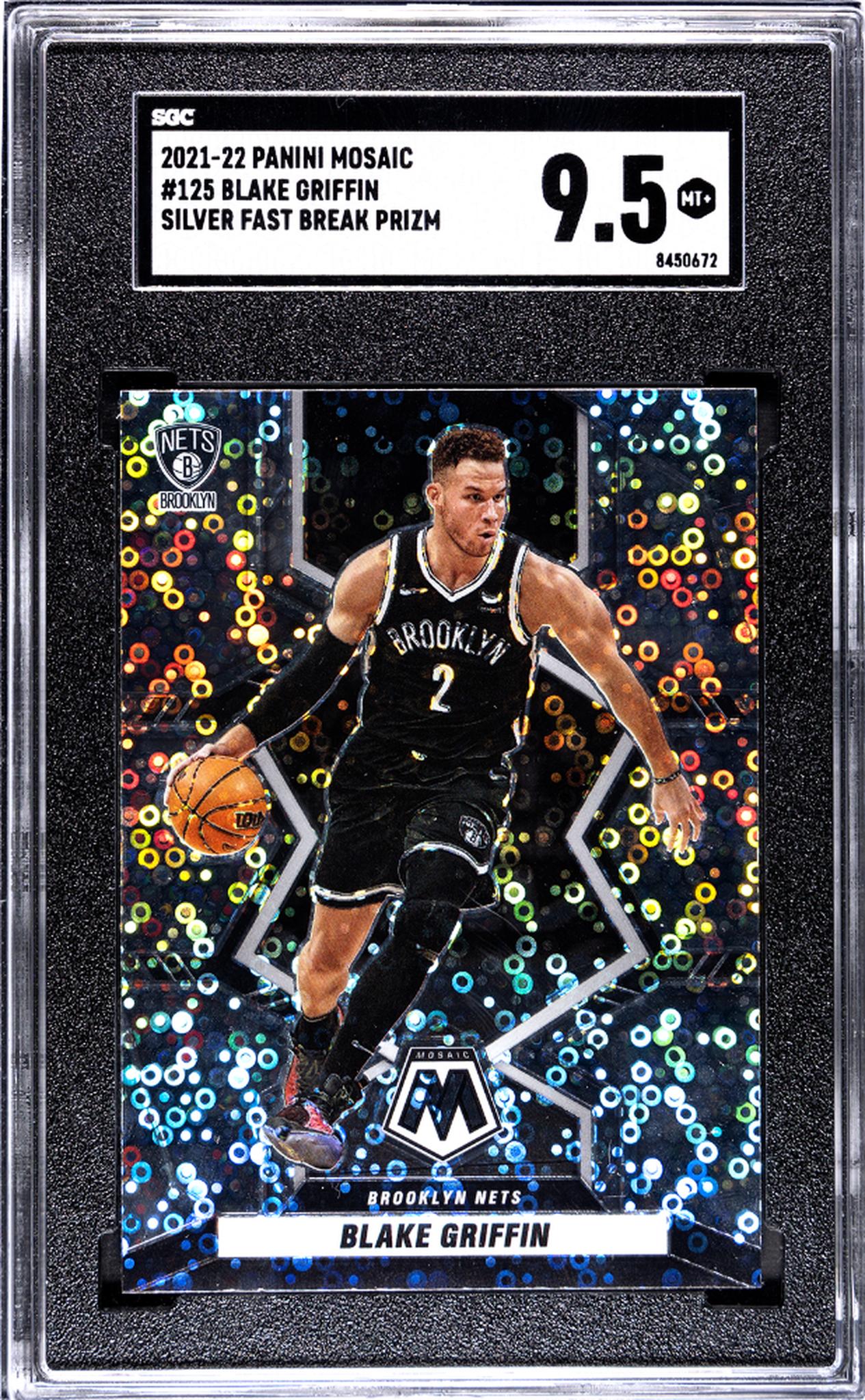 2021-22 Panini Mosaic Silver Fast Break Prizm Blake Griffin #125 SGC 9.5
