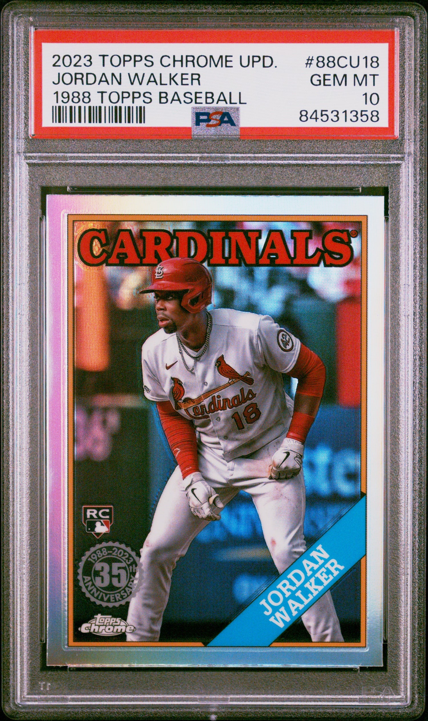 2023 Topps Chrome Update Jordan Walker #88CU-18 RC PSA 10