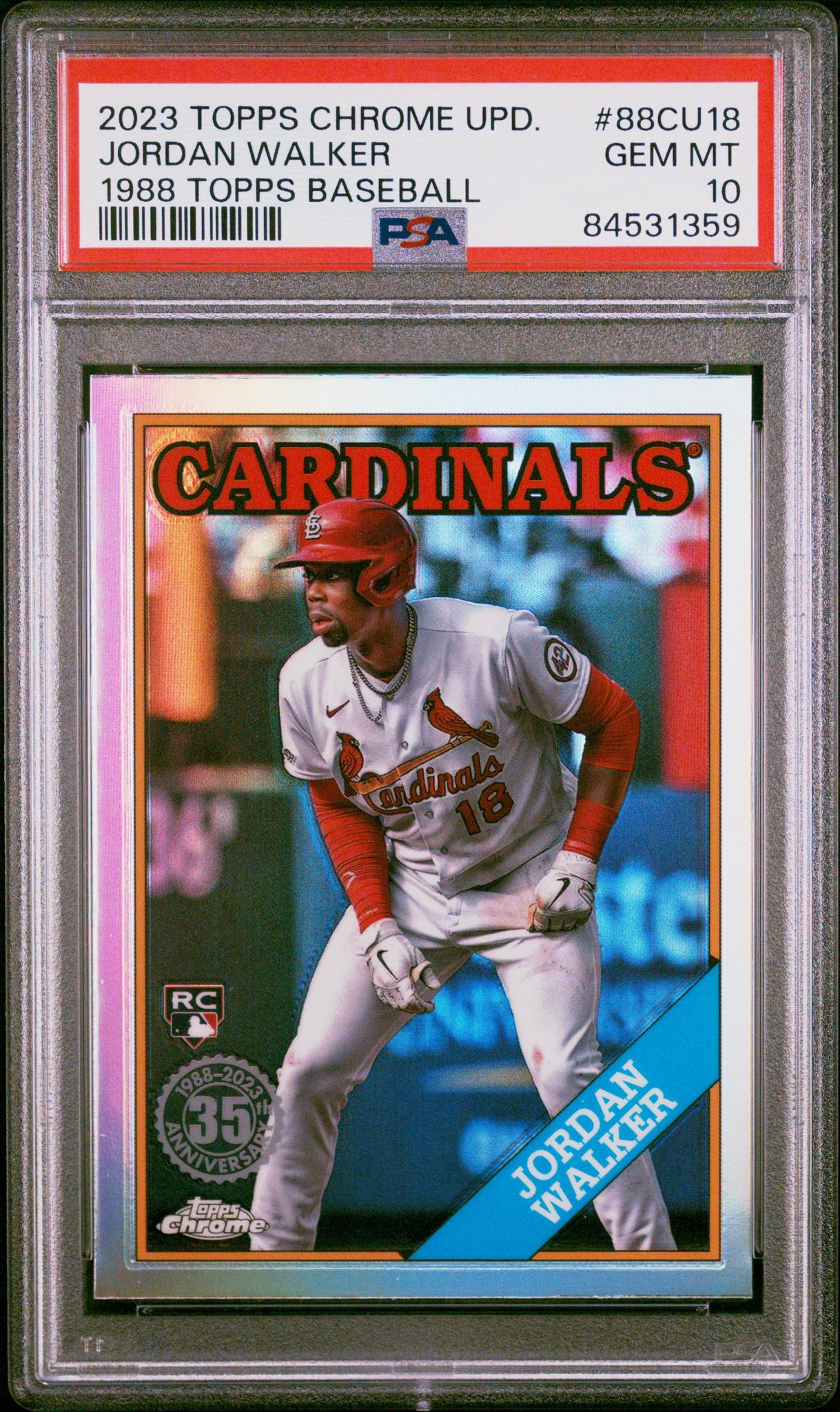 2023 Topps Chrome Update Jordan Walker #88CU18 RC PSA 10