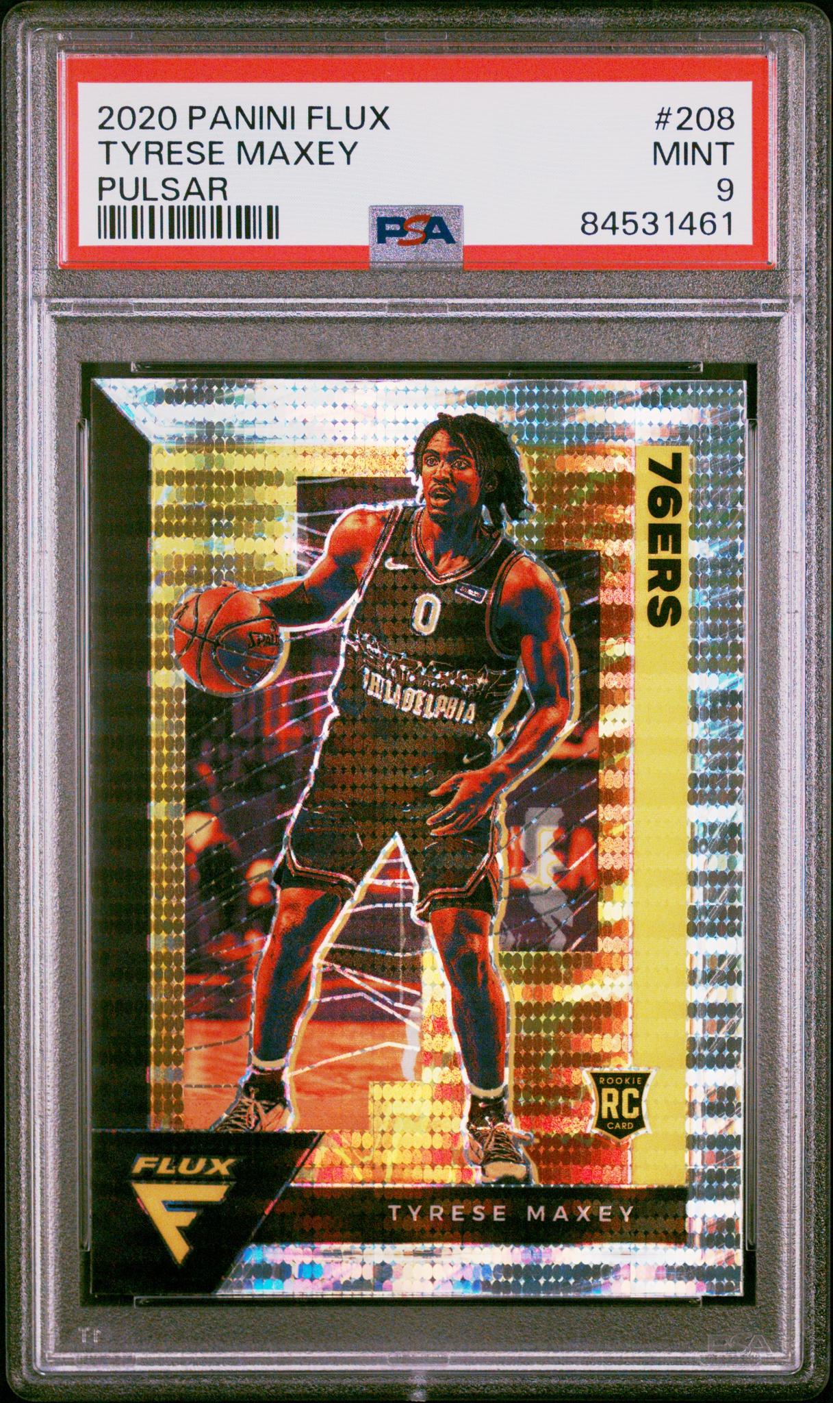 2020 Panini Flux Tyrese Maxey Pulsar #208 PSA 9