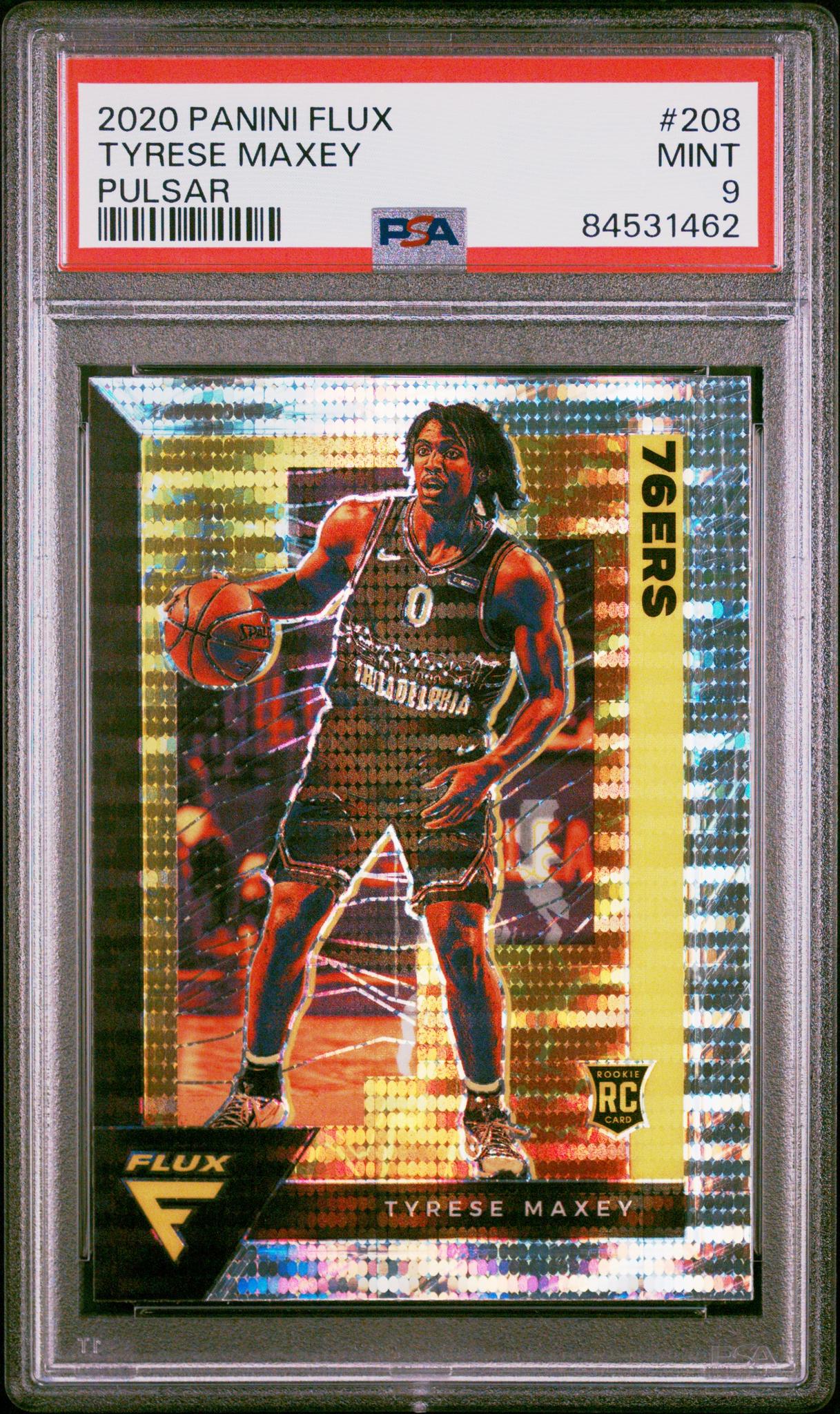 2020 Panini Flux Tyrese Maxey Pulsar #208 PSA 9