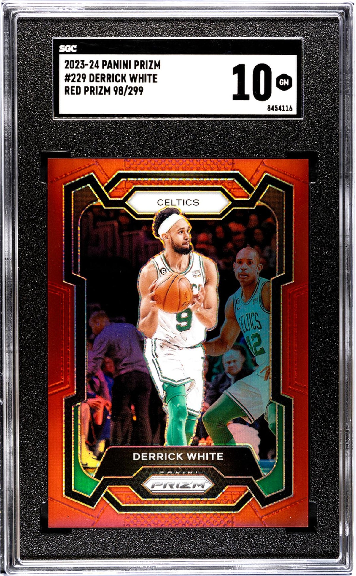2023 Prizm #229 Derrick White Red Prizm SGC 10