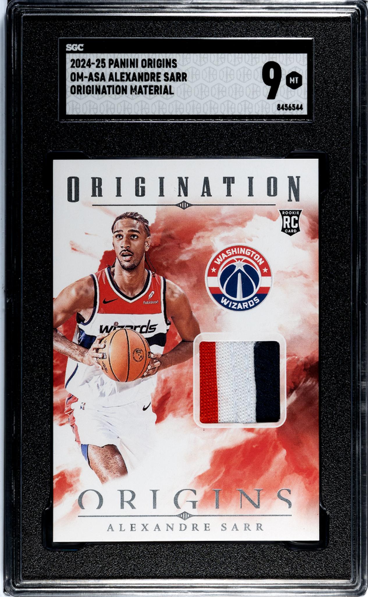2024-25 Panini Origins #OM-ASA Alexandre Sarr Origination Mat. SGC 9