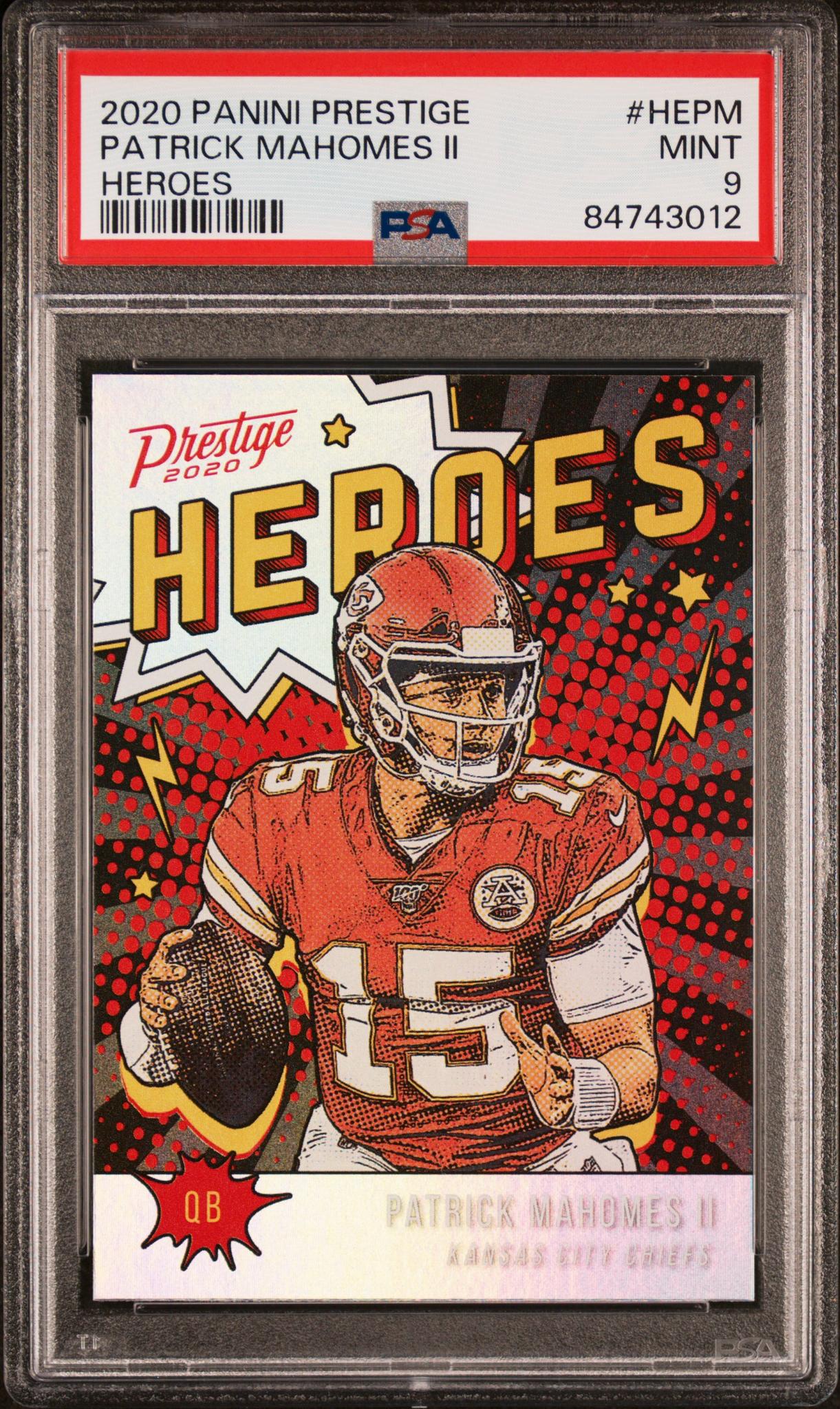 2020 Panini Prestige Heroes Patrick Mahomes II #HE-PM PSA 9