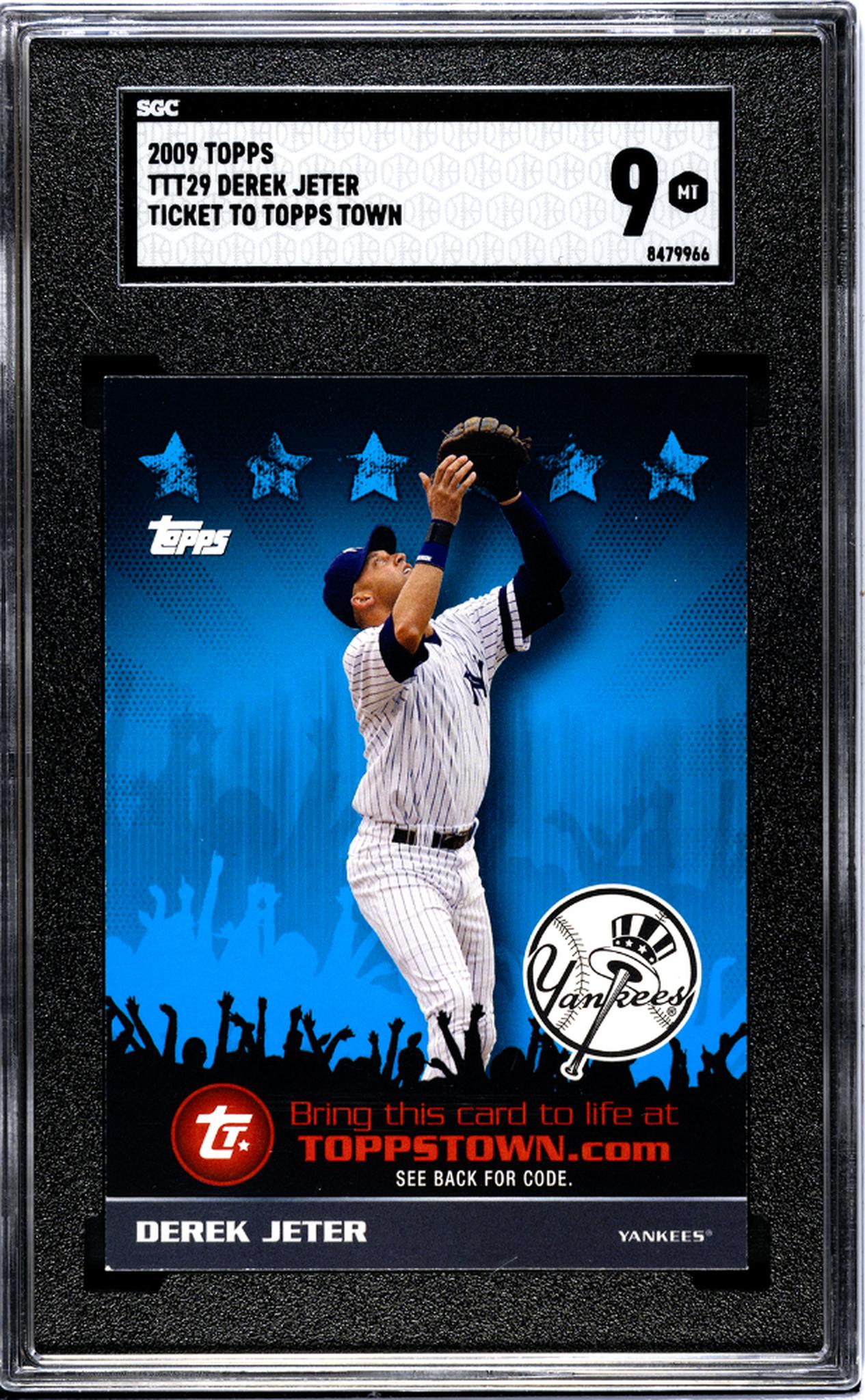 2009 Topps #TTT29 Derek Jeter Ticket To Topps Town SGC 9