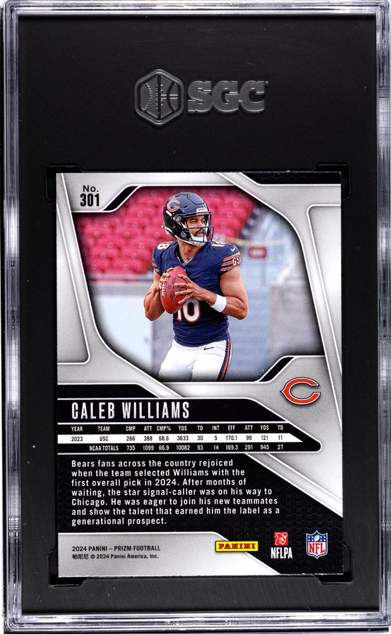 2024 Panini Prizm #301 Caleb Williams SGC 10