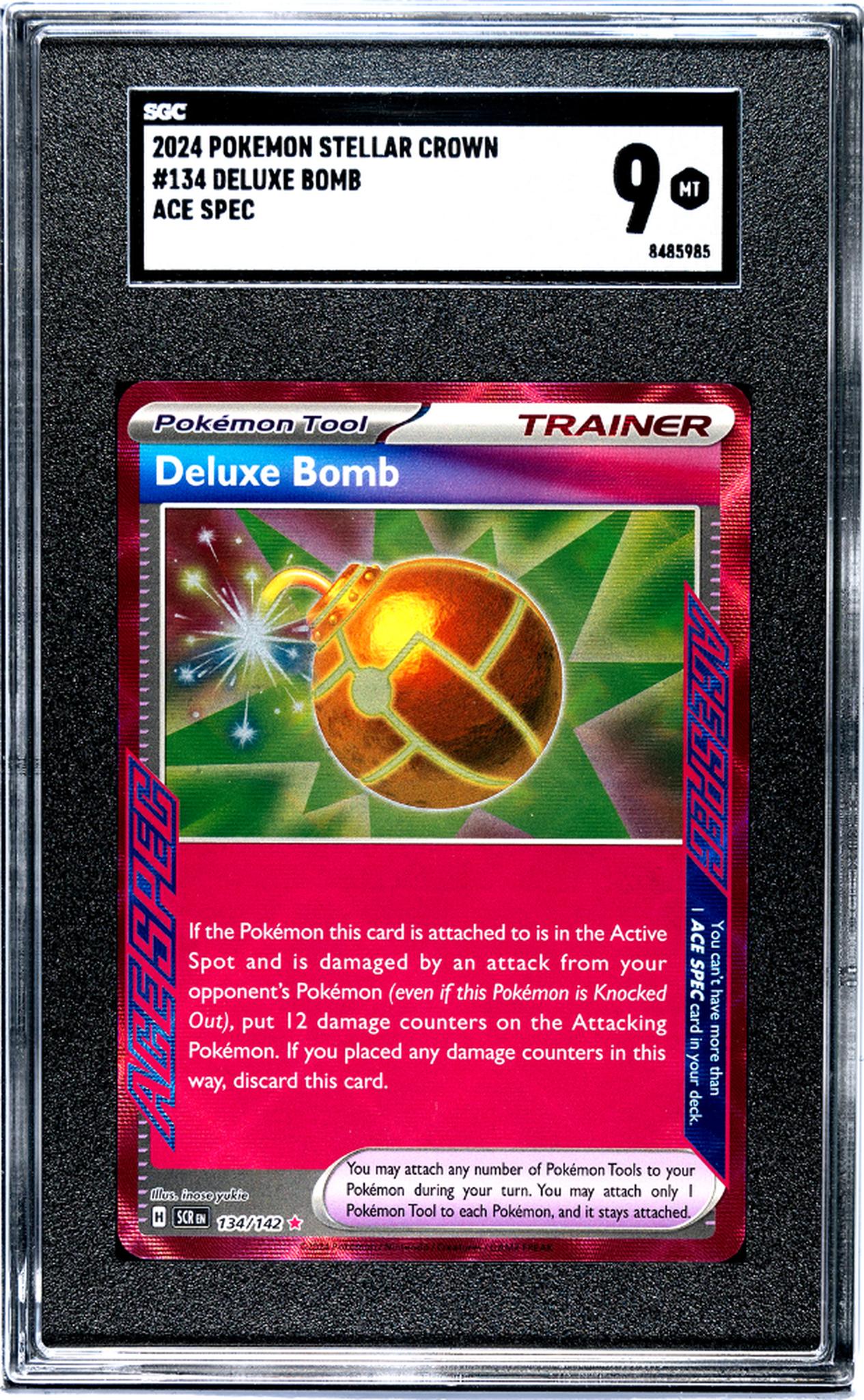 2024 Pokemon Stellar Crown #134 Deluxe Bomb SGC 9