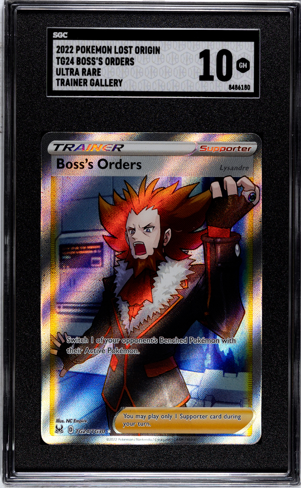 2022 Pokémon Sword & Shield Lost Origin Trainer Lysandre #TG24/TG30 SGC 10