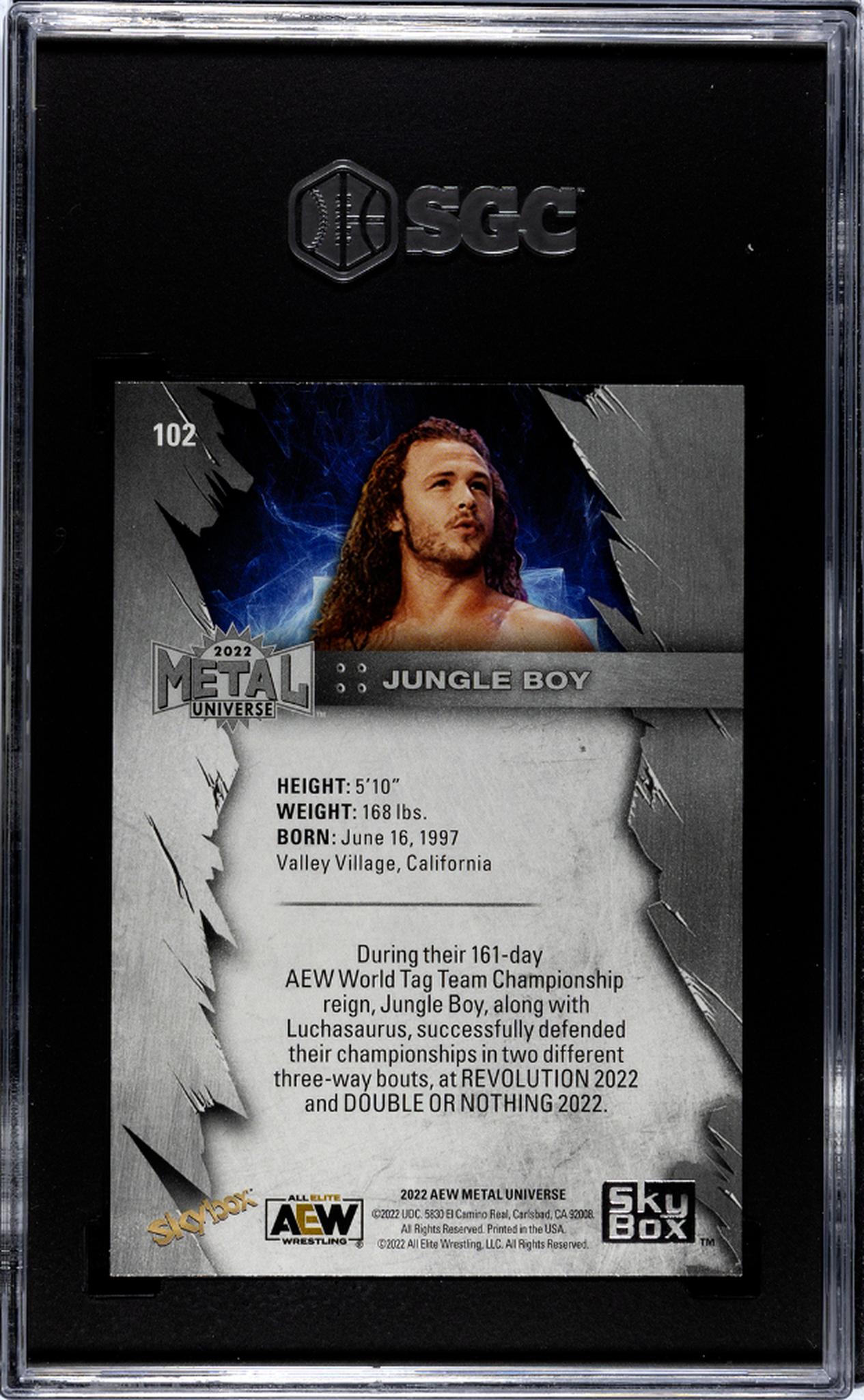 2022 Skybox Metal Universe Aew #102 Jungle Boy Blue Spectrum SGC 10