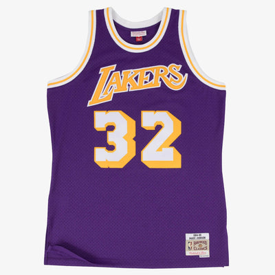 Mitchell & Ness Magic Johnson Purple Los Angeles Lakers 1984/85 Hardwood Classics Swingman Player Jersey