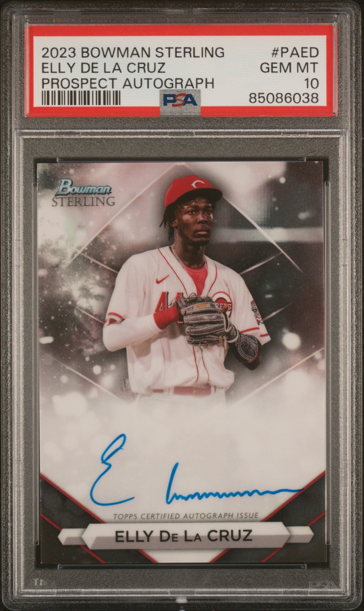 2023 Bowman Sterling Prospect Autographs #PAED Elly De La Cruz PSA 10