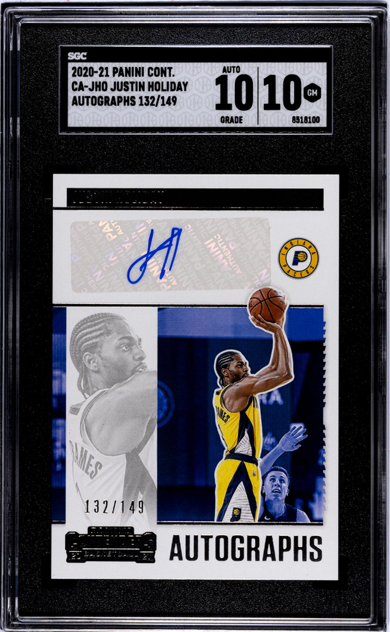 2020 Panini Contenders Justin Holiday #CA-JHO /149 Auto SGC 10