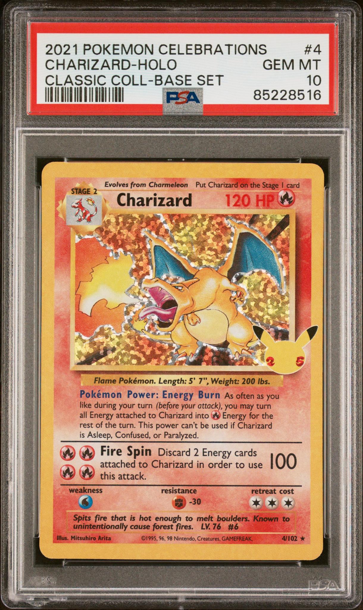 2021 Pokemon Celebrations Charizard-Holo #4 PSA 10 Gem Mint