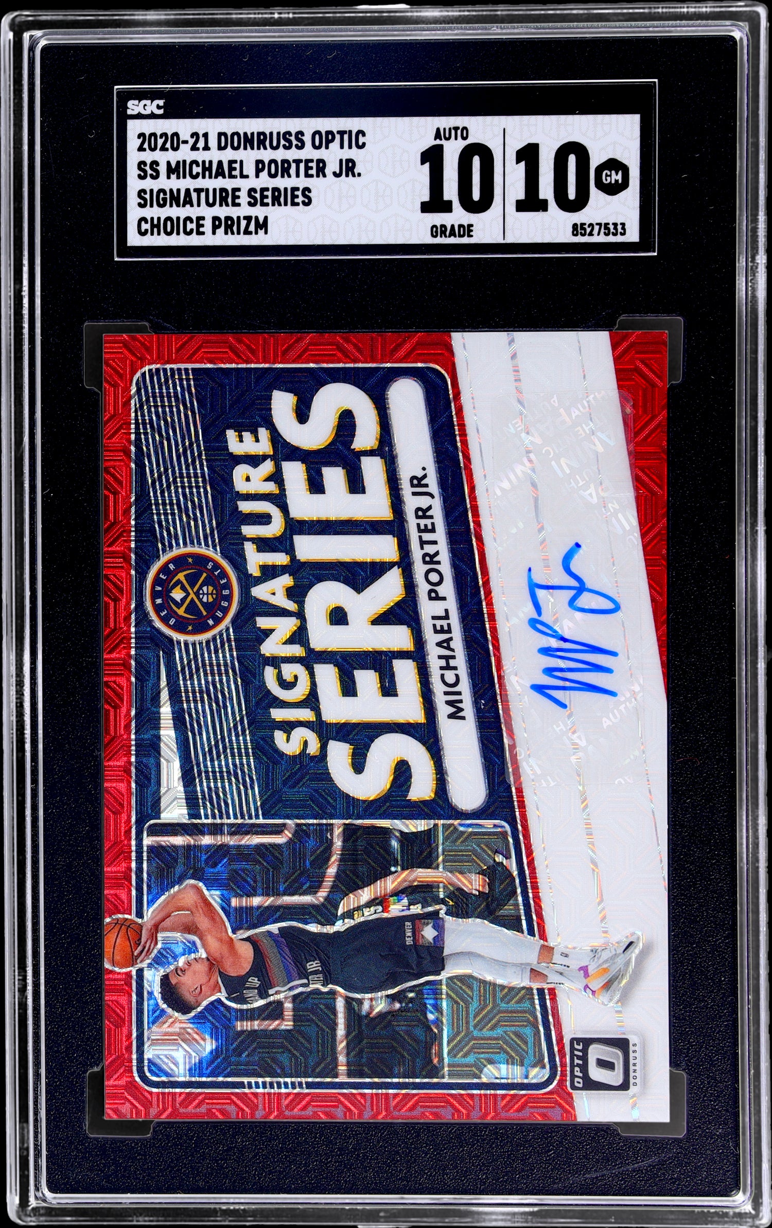 2020 Donruss Optic Signature Series Michael Porter Jr. #SS-MPJ SGC 10 Auto