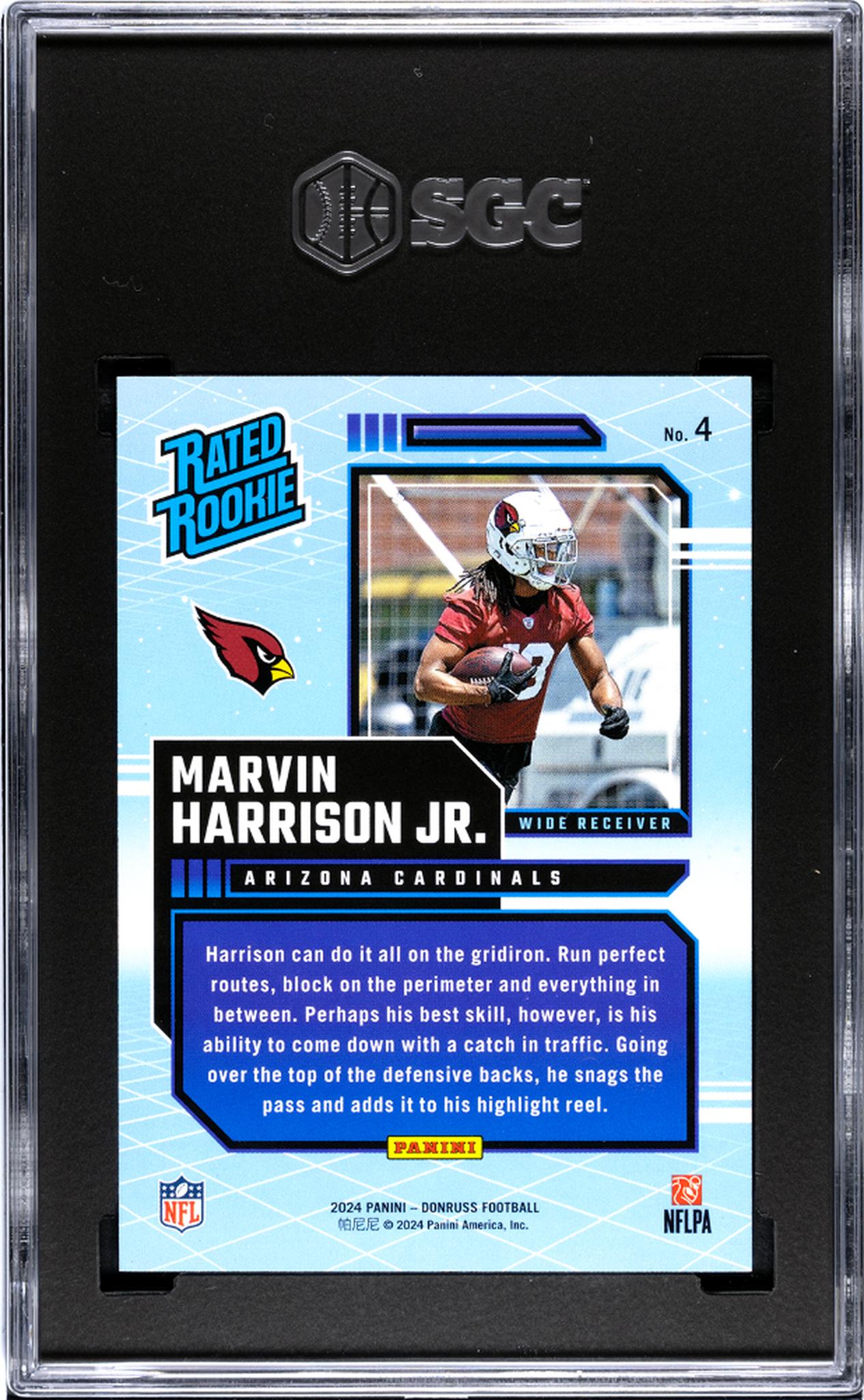 2024 Donruss #4 Marvin Harrison Jr. Retro SGC 10