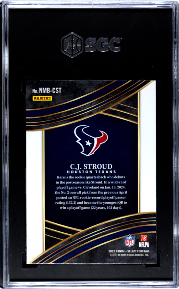 2023 Panini Select #NMB-CST Cj Stroud Numbers SGC 9