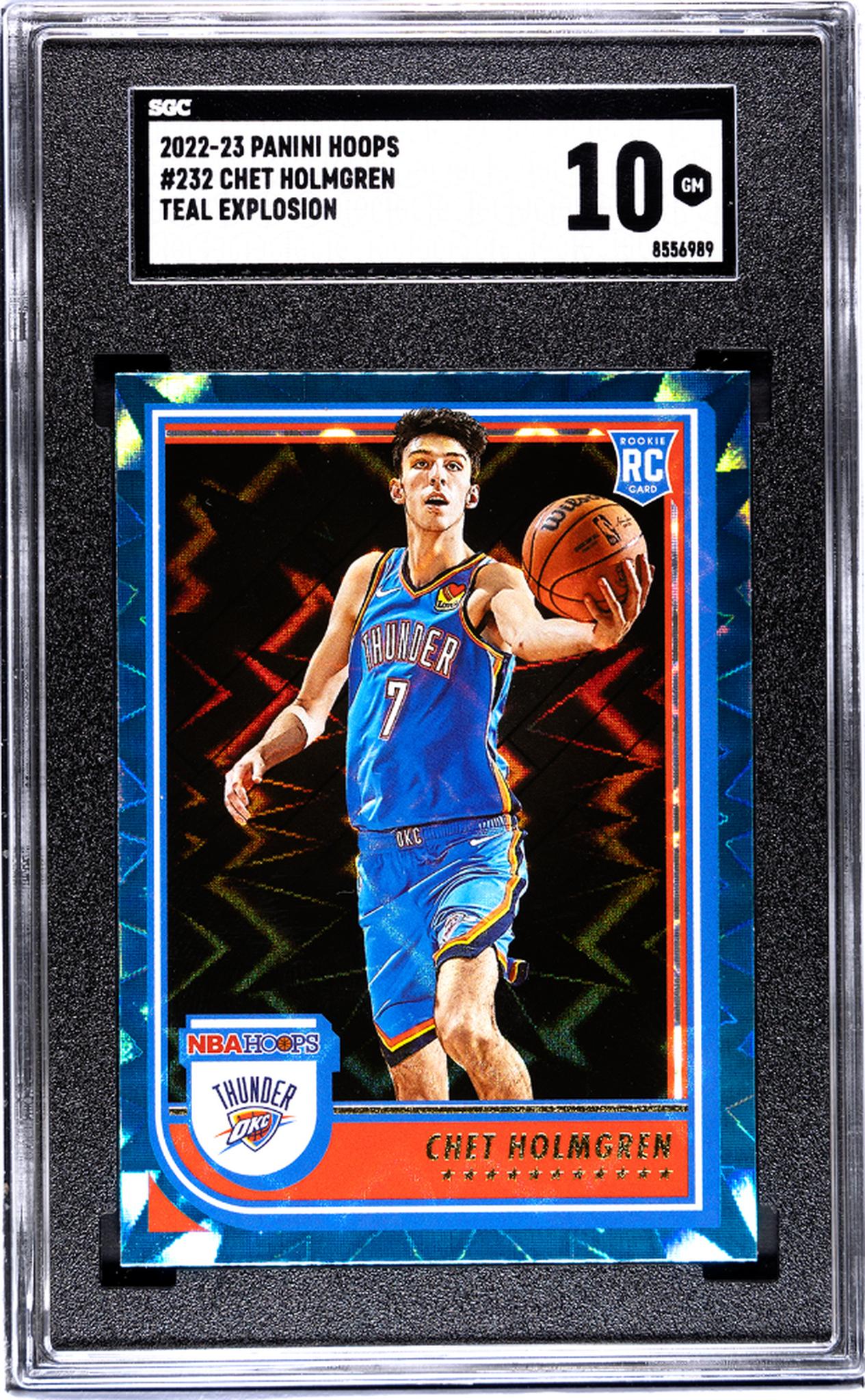 2022-23 Panini Hoops #232 Chet Holmgren Teal Explosion SGC 10