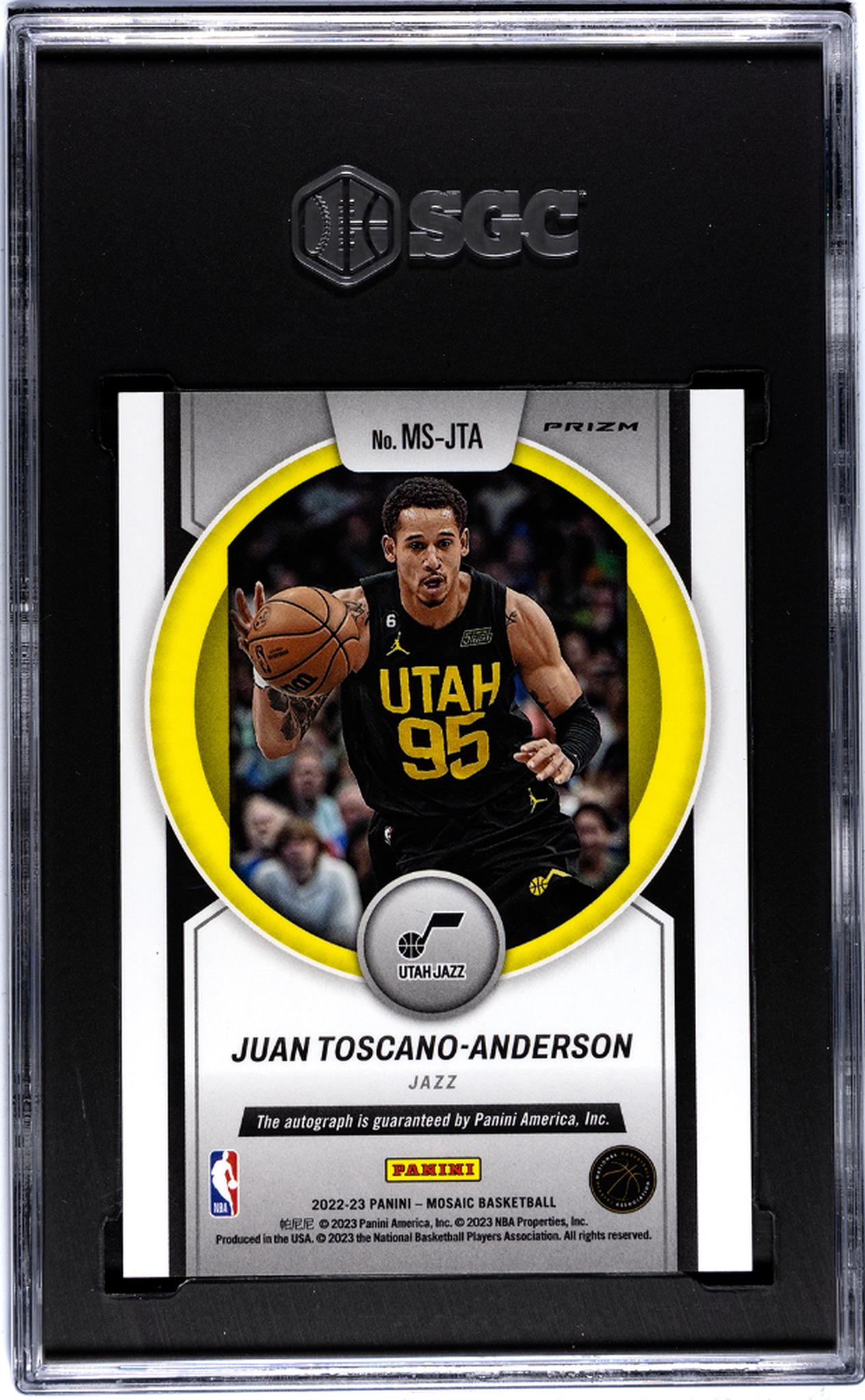 2022-23 Panini Mosaic Scripts Juan Toscano-Anderson #MS-JTA SGC 10 Auto 10