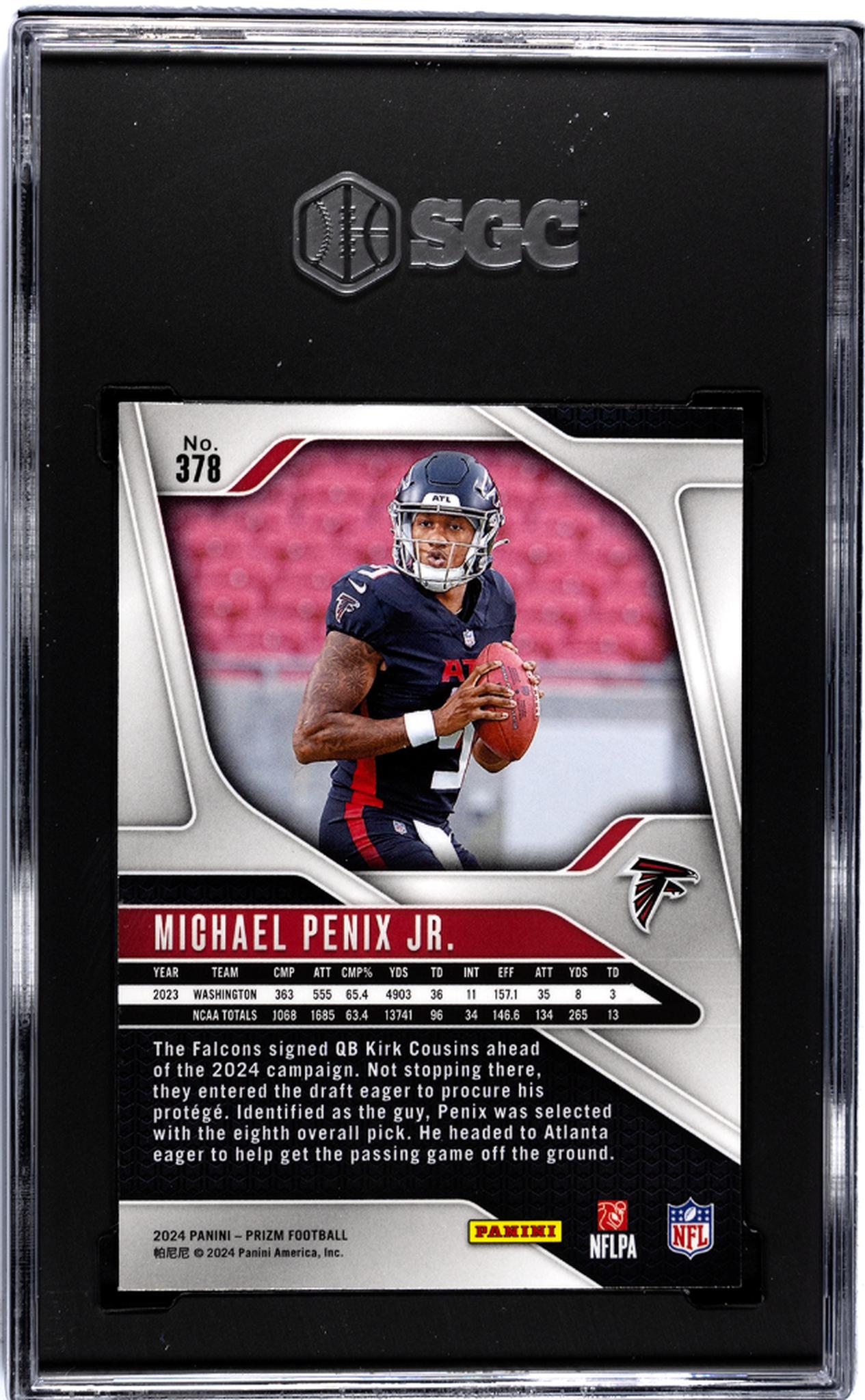 2024 Panini Prizm #378 Michael Penix Jr. SGC 10