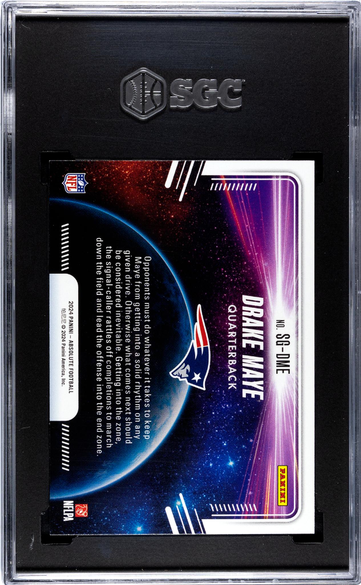 2024 Panini Absolute Star Gazing Drake Maye #SG-DME RC SGC 10