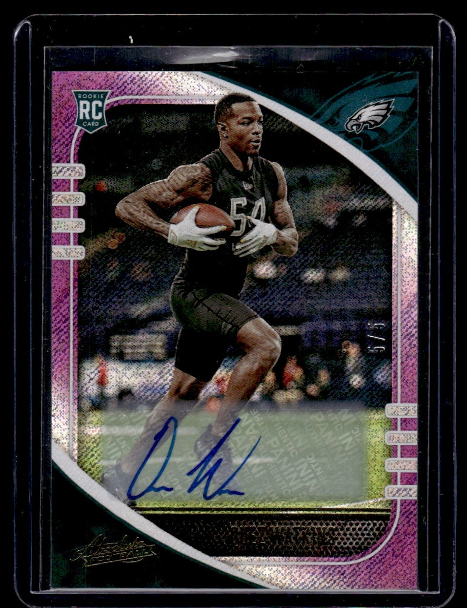 2020 Panini Absolute Rookie Autographs Purple Quez Watkins #186 RC Auto /5