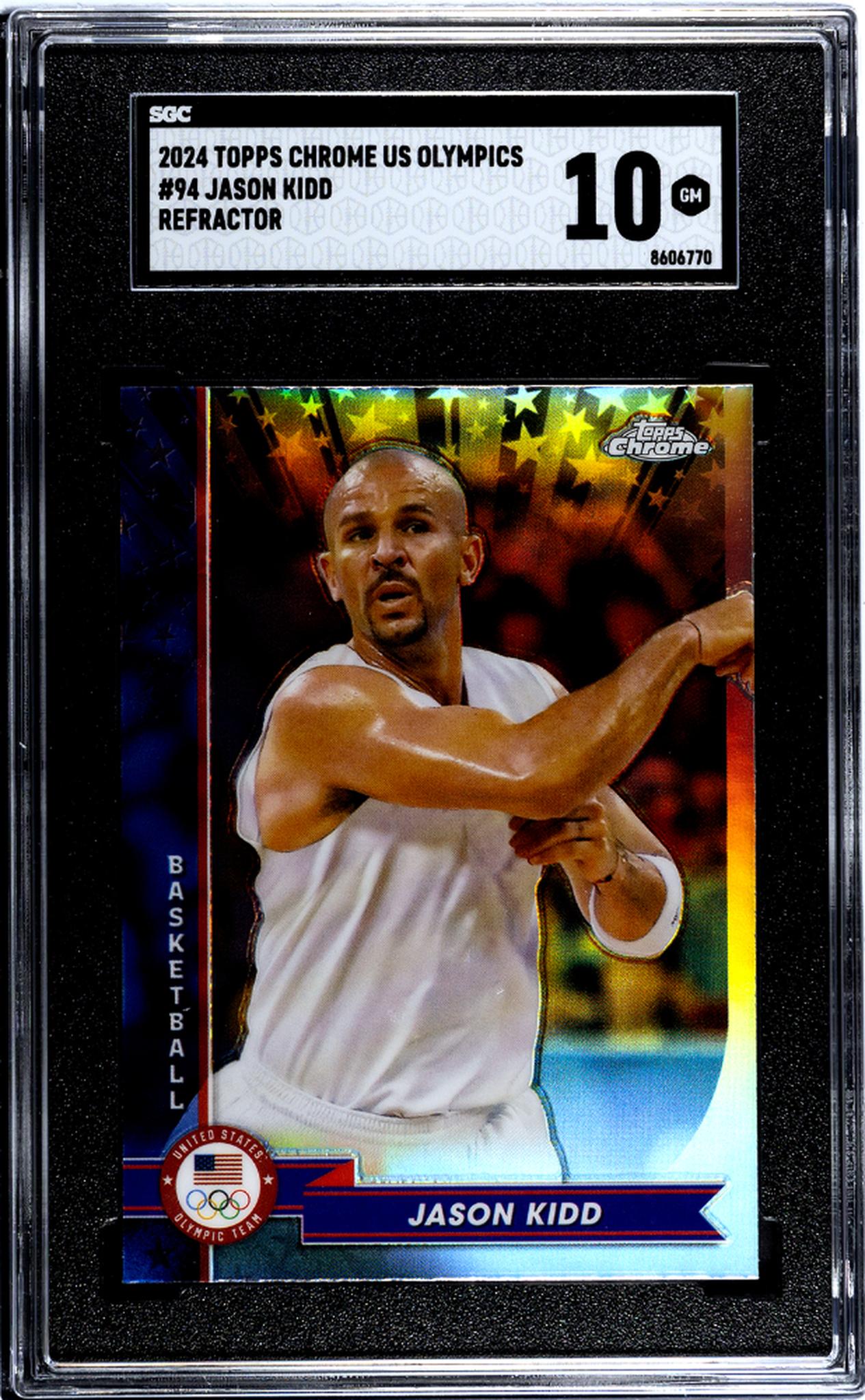 2024 Topps Chrome #94 Jason Kidd US Olympics Refractor SGC 10