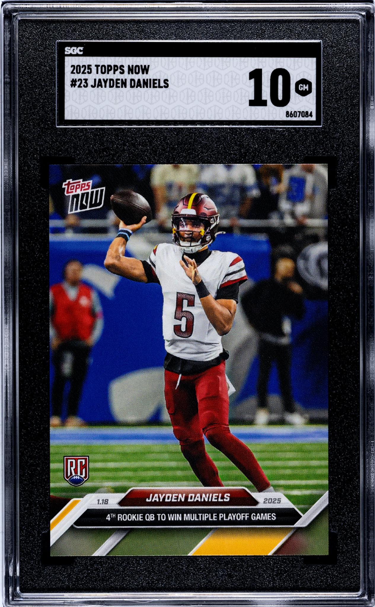 2025 Topps Now #23 Jayden Daniels SGC 10