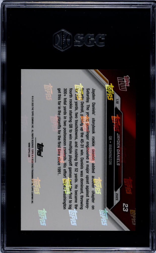 2025 Topps Now #23 Jayden Daniels SGC 10