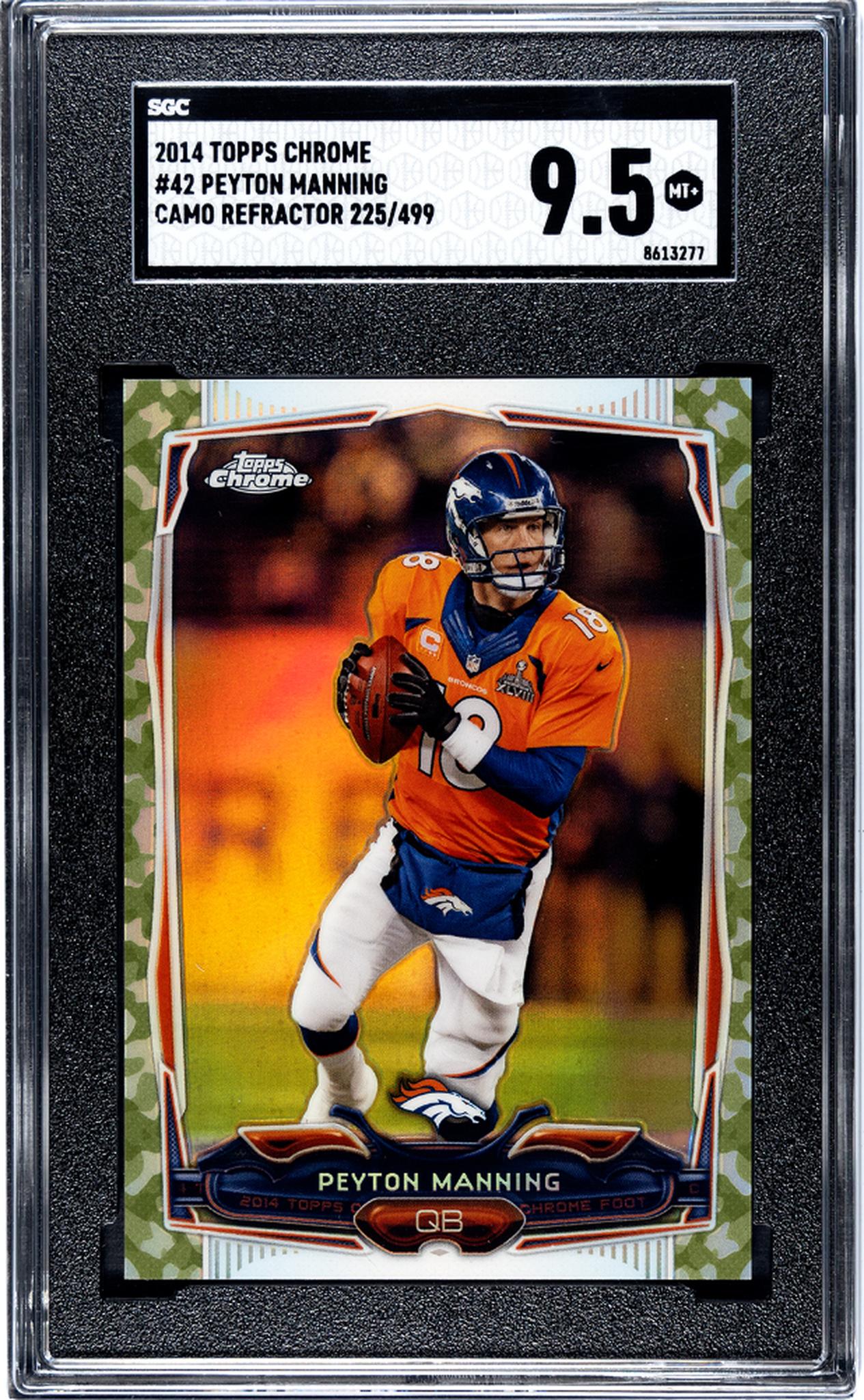 2014 Topps Chrome #42 Peyton Manning Camo Refractor /499 SGC 9.5