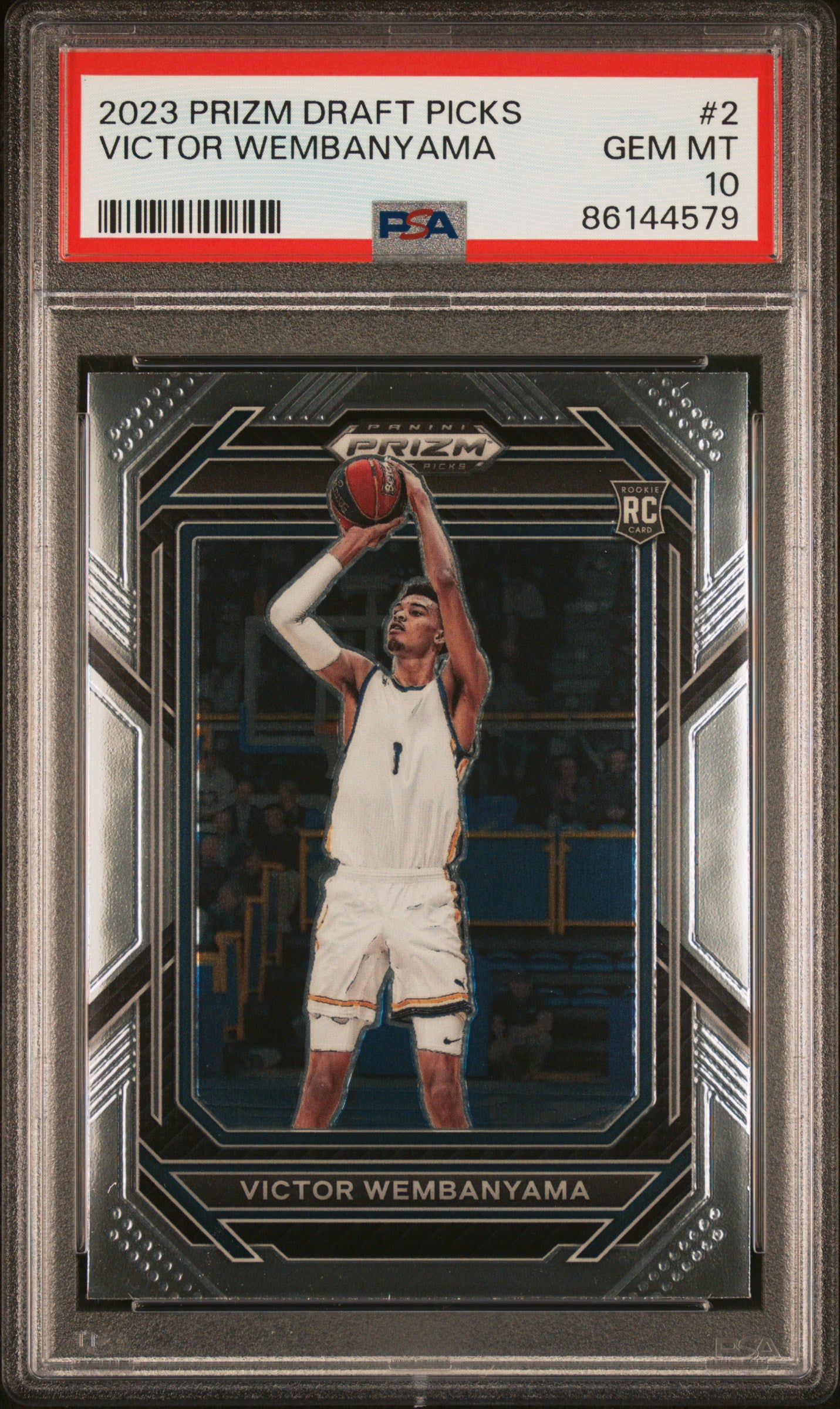 2023 Panini Prizm Draft Picks Victor Wembanyama #2 RC PSA 10