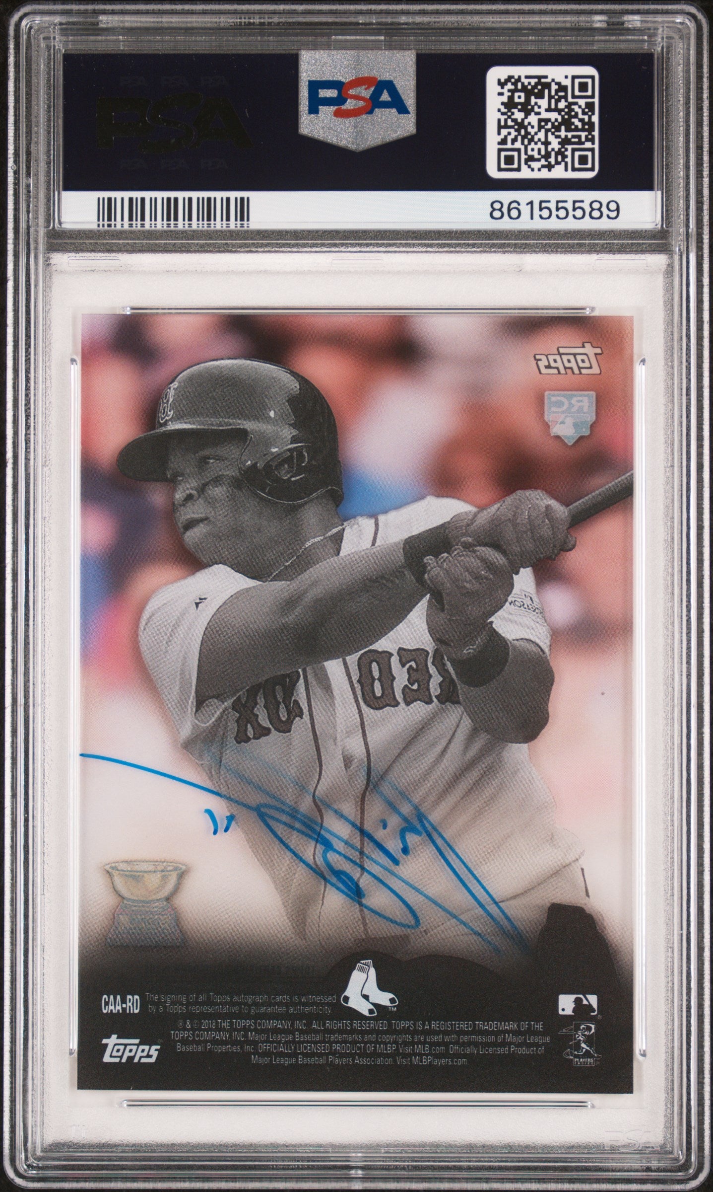 2018 Topps Clearly Authentic Rafael Devers #RD RC Auto PSA 10