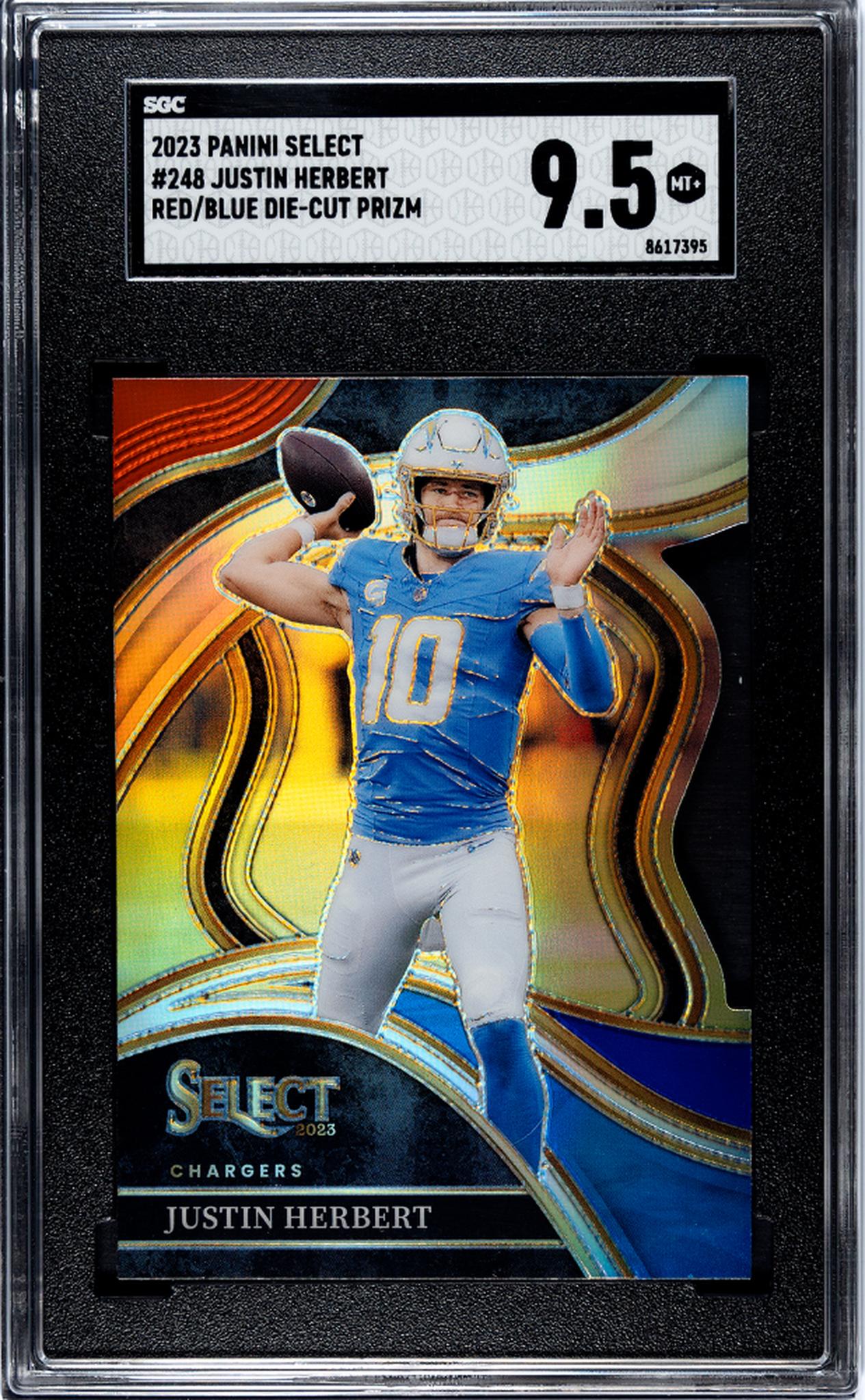 2023 Panini Select Red/Blue Justin Herbert #248 SGC 9.5