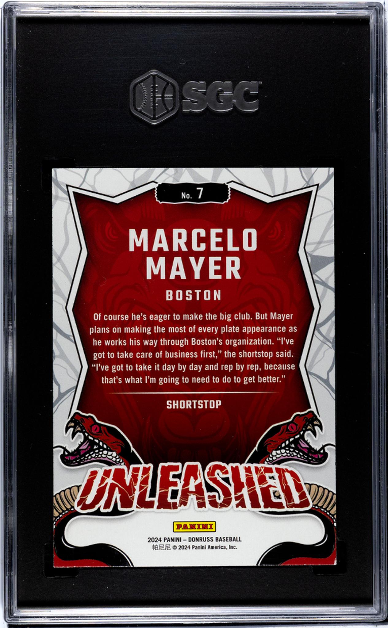 2024 Donruss #7 Marcelo Mayer Unleashed SGC 9