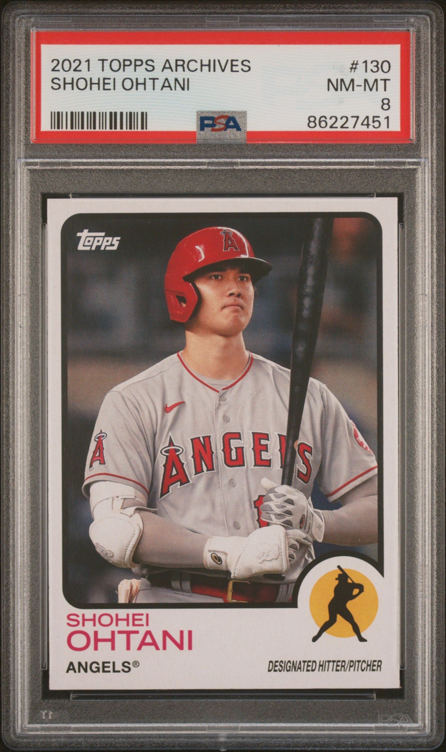 2021 Topps Archives Shohei Ohtani #130 PSA 8