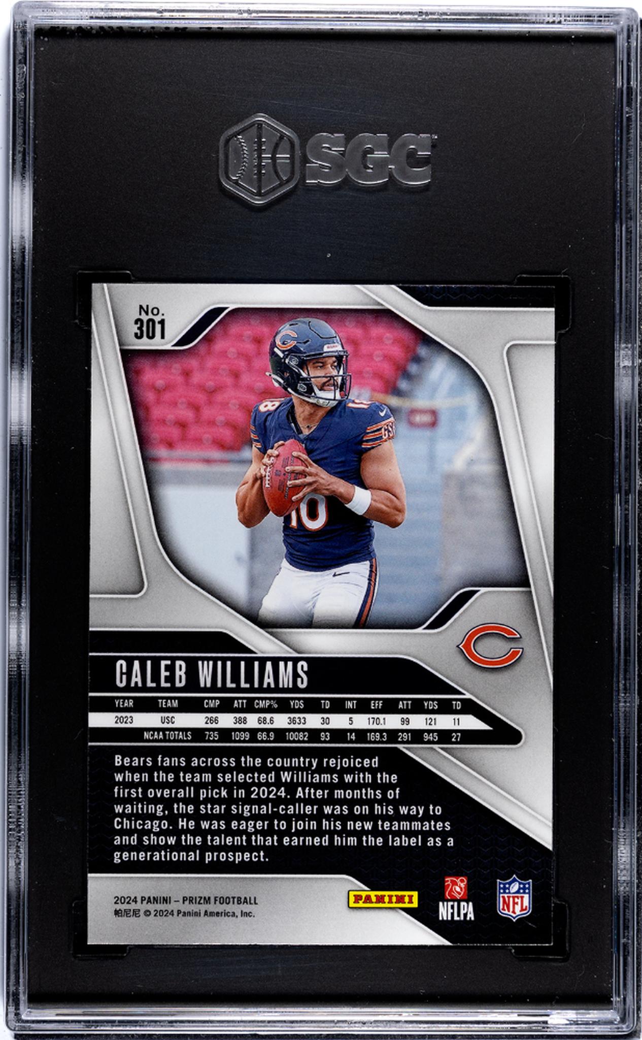 2024 Panini Prizm #301 Caleb Williams SGC 9.5