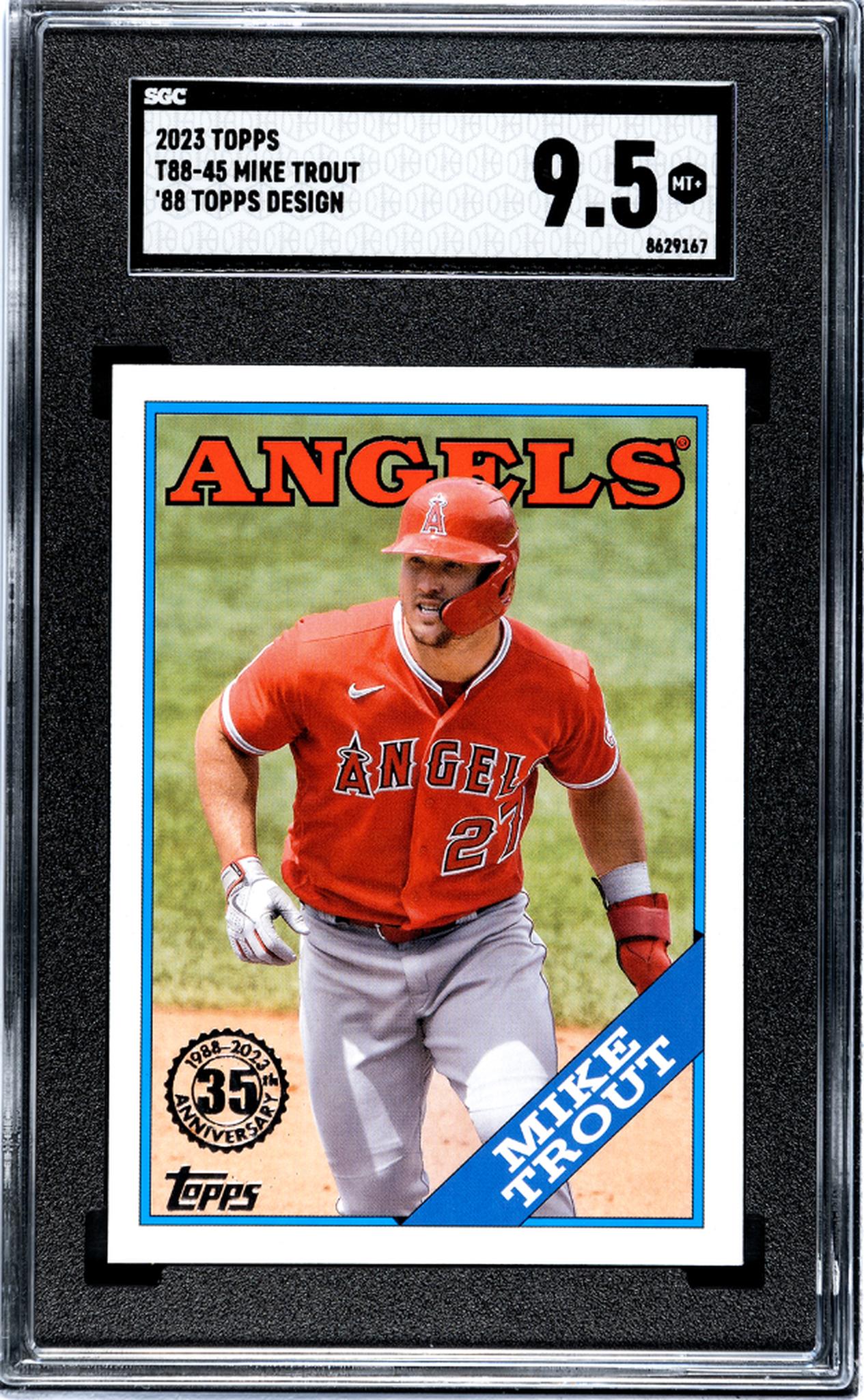 2023 Topps #T88-45 Mike Trout '88 SGC 9.5