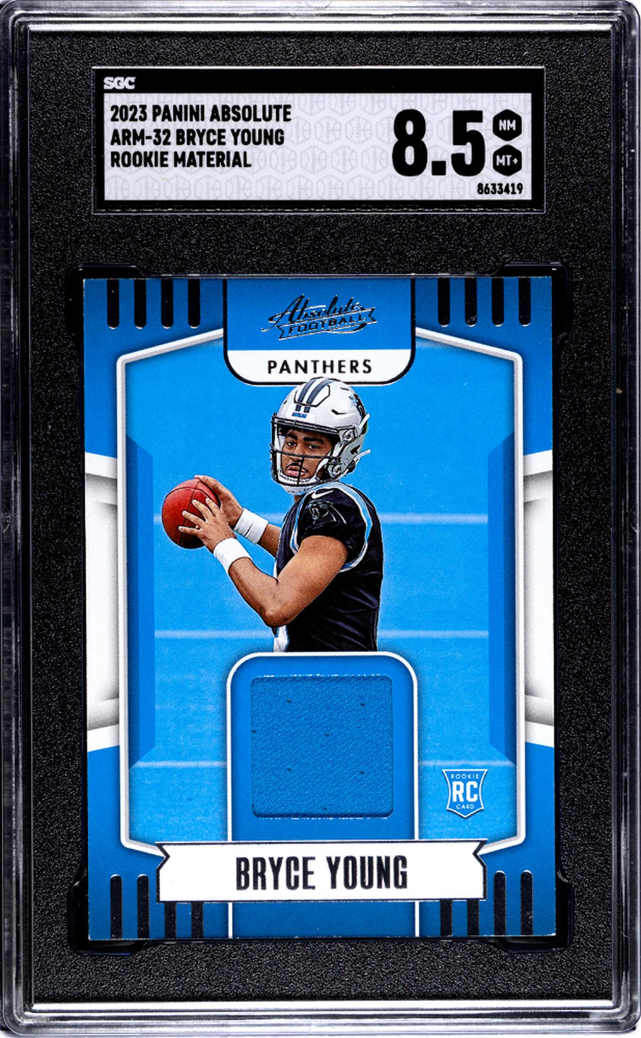 2023 Panini Absolute #ARM-32 Bryce Young Rookie jersey SGC 8.5